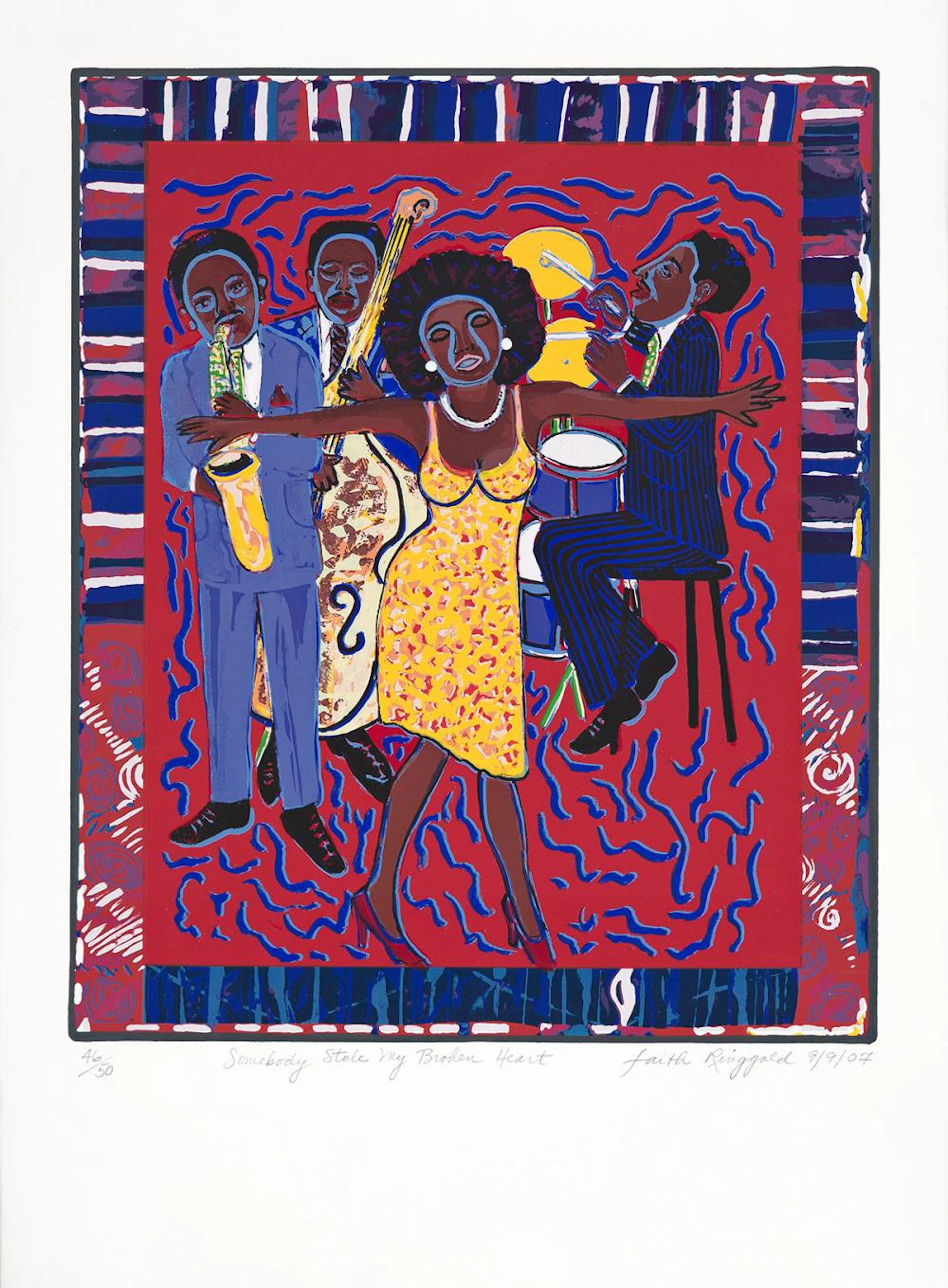 FAITH RINGGOLD (1930 - ) Somebody Stole My Broken Heart.