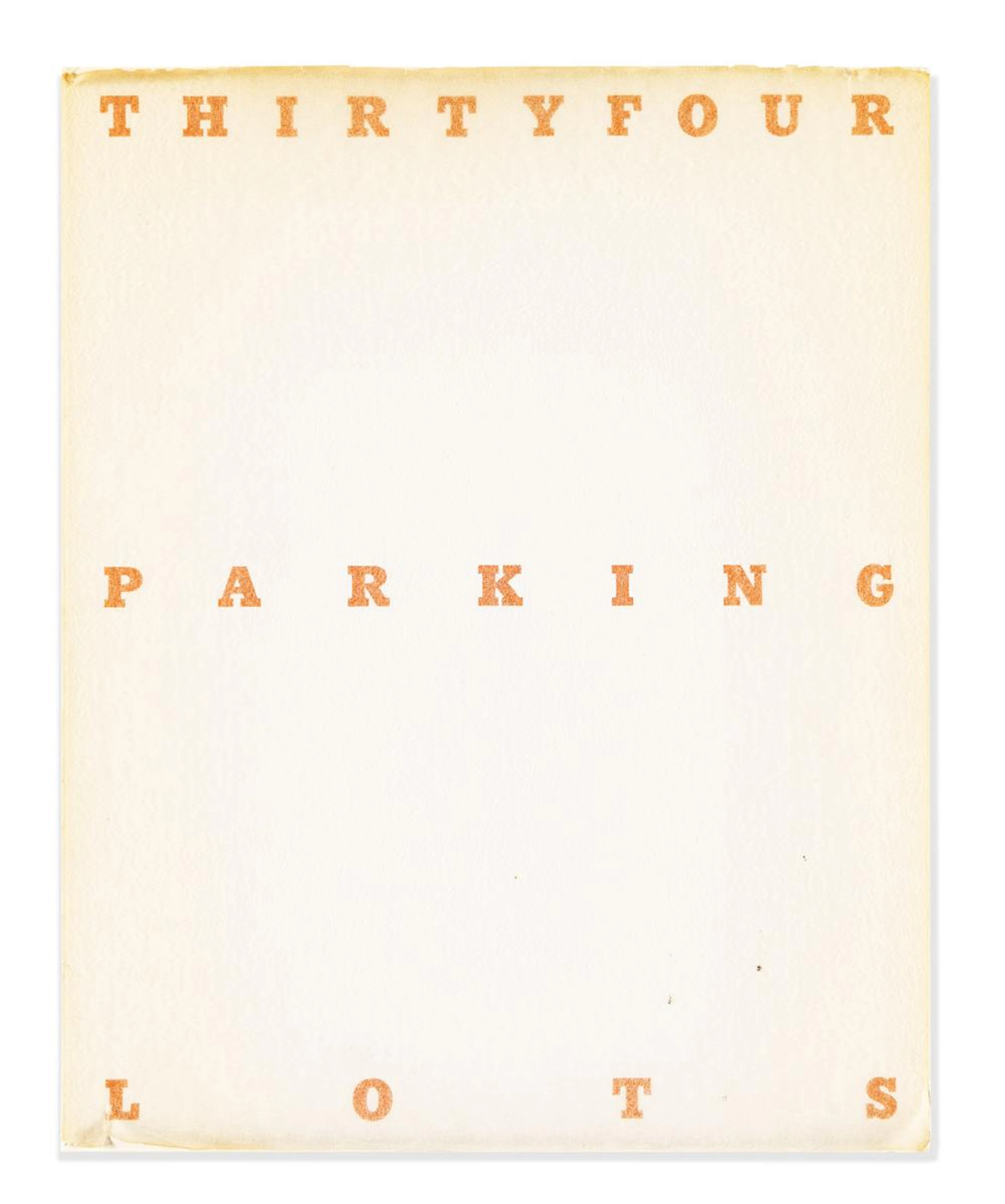 RUSCHA, EDWARD. Thirtyfour Parking Lots in Los Angeles.
