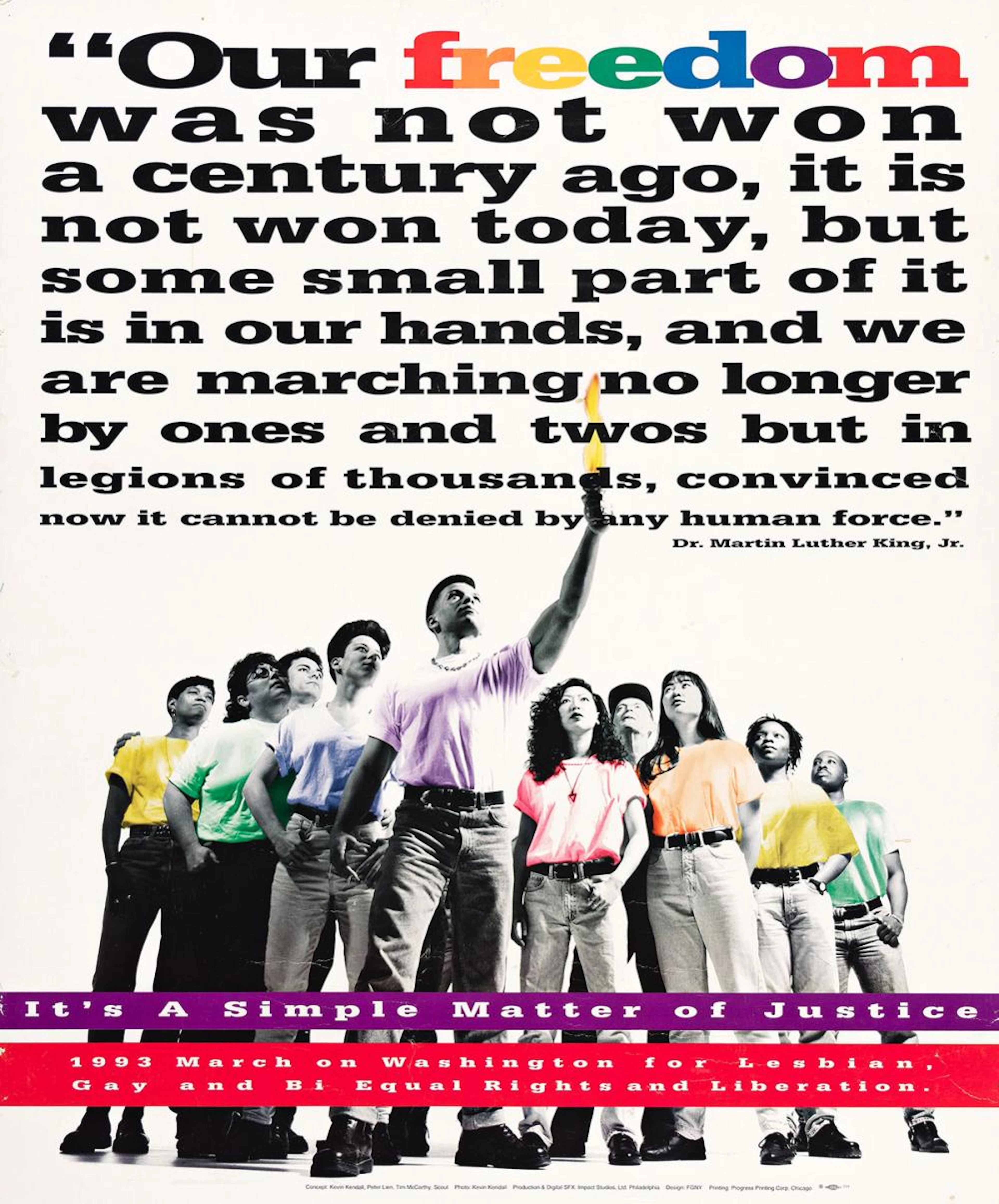 1993 MARCH ON WASHINGTON "Our freedom was not won a century ago