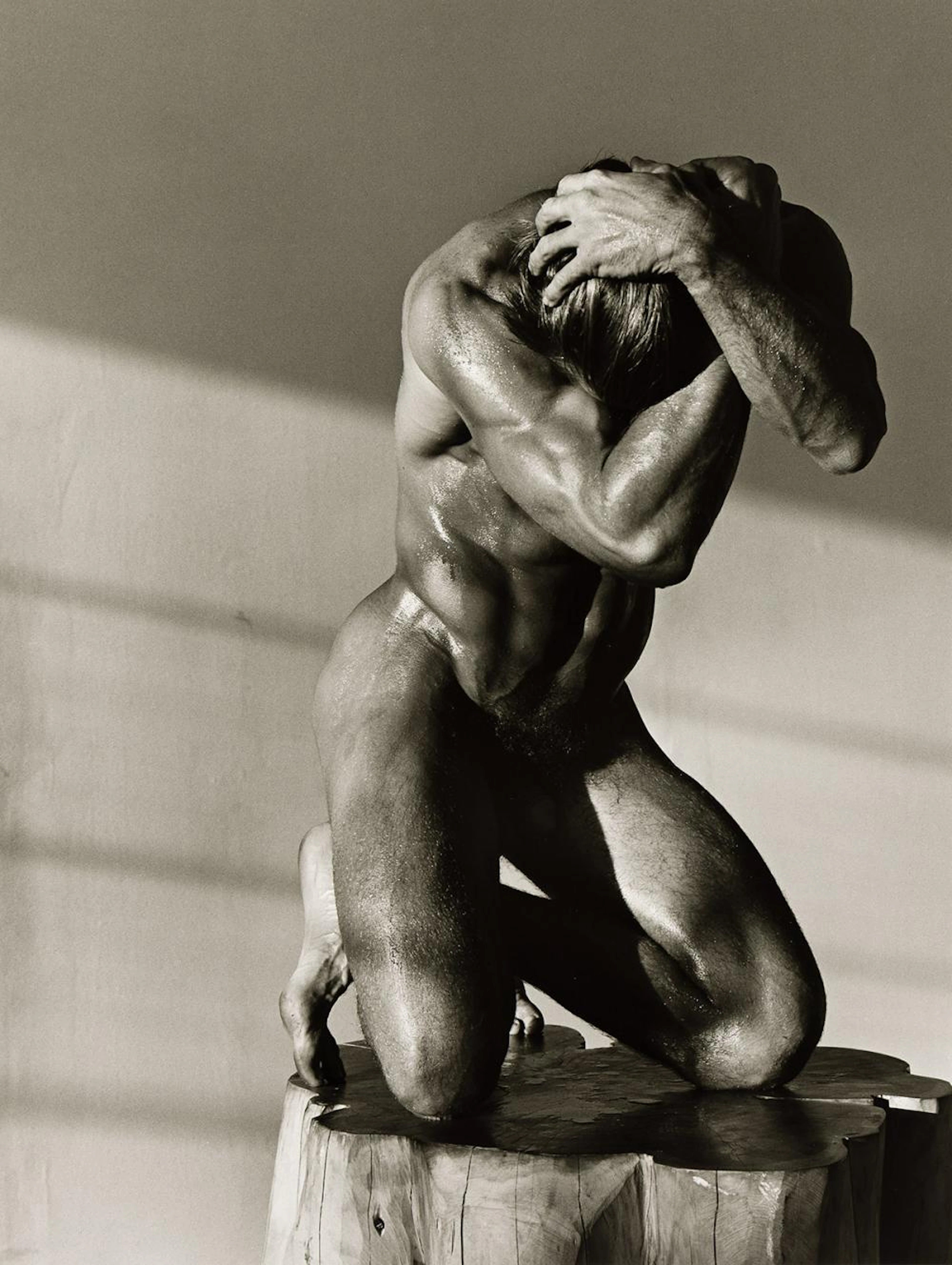 HERB RITTS (1952-2002) Male Nude on Log.