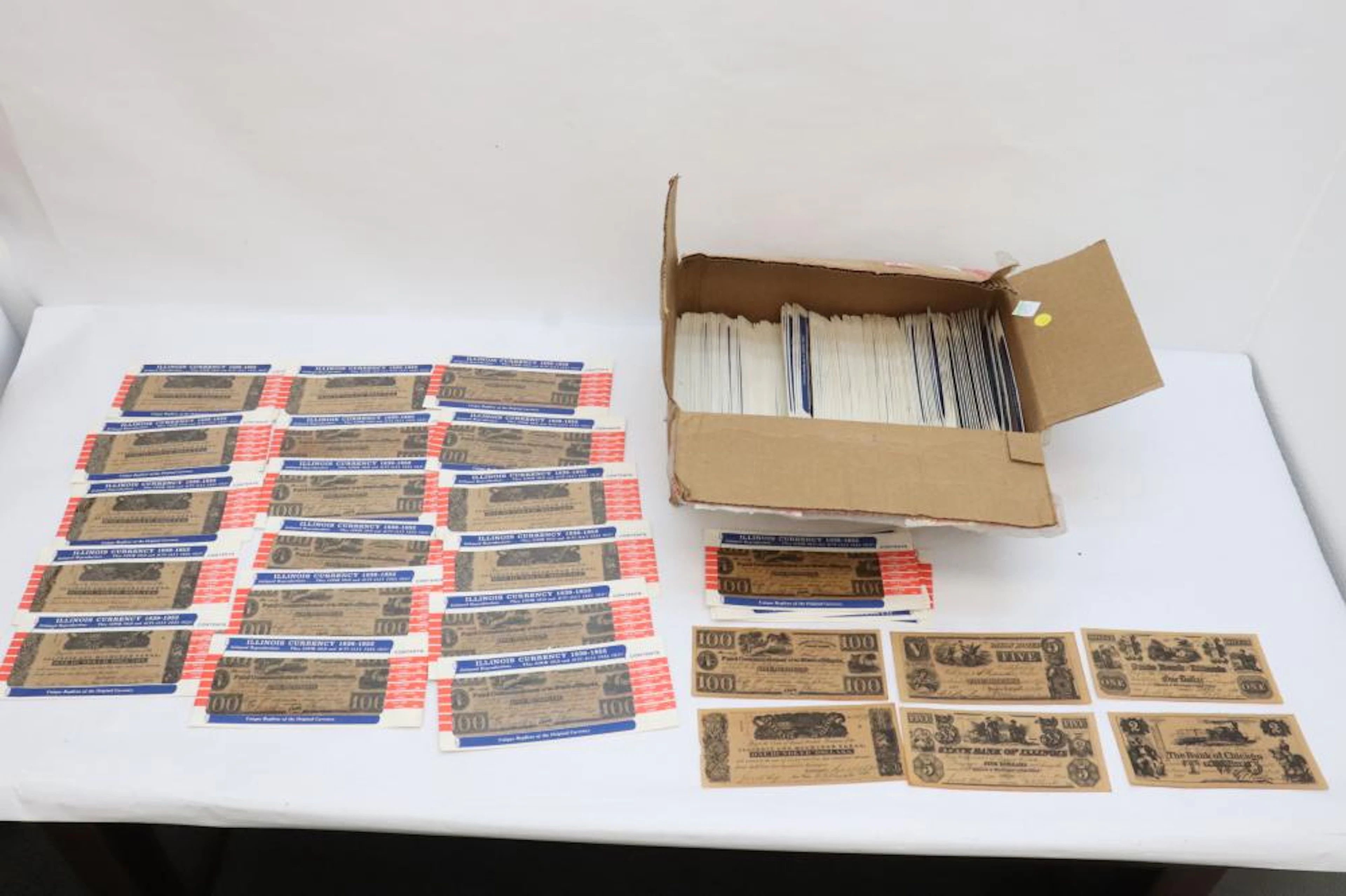 Large lot of US reproduction of old currency