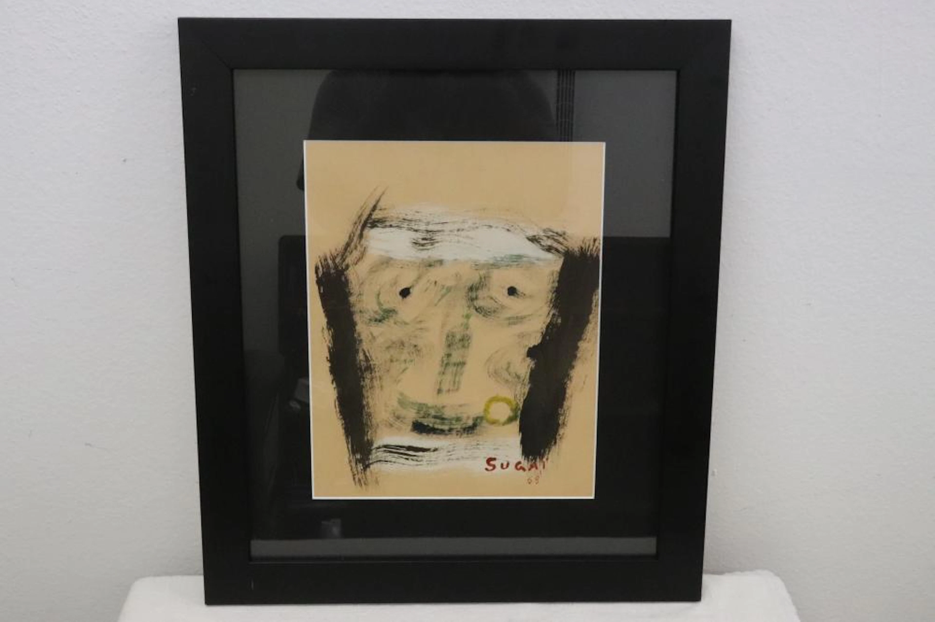 Mixed media on paper, signed Sugai, dated 1965