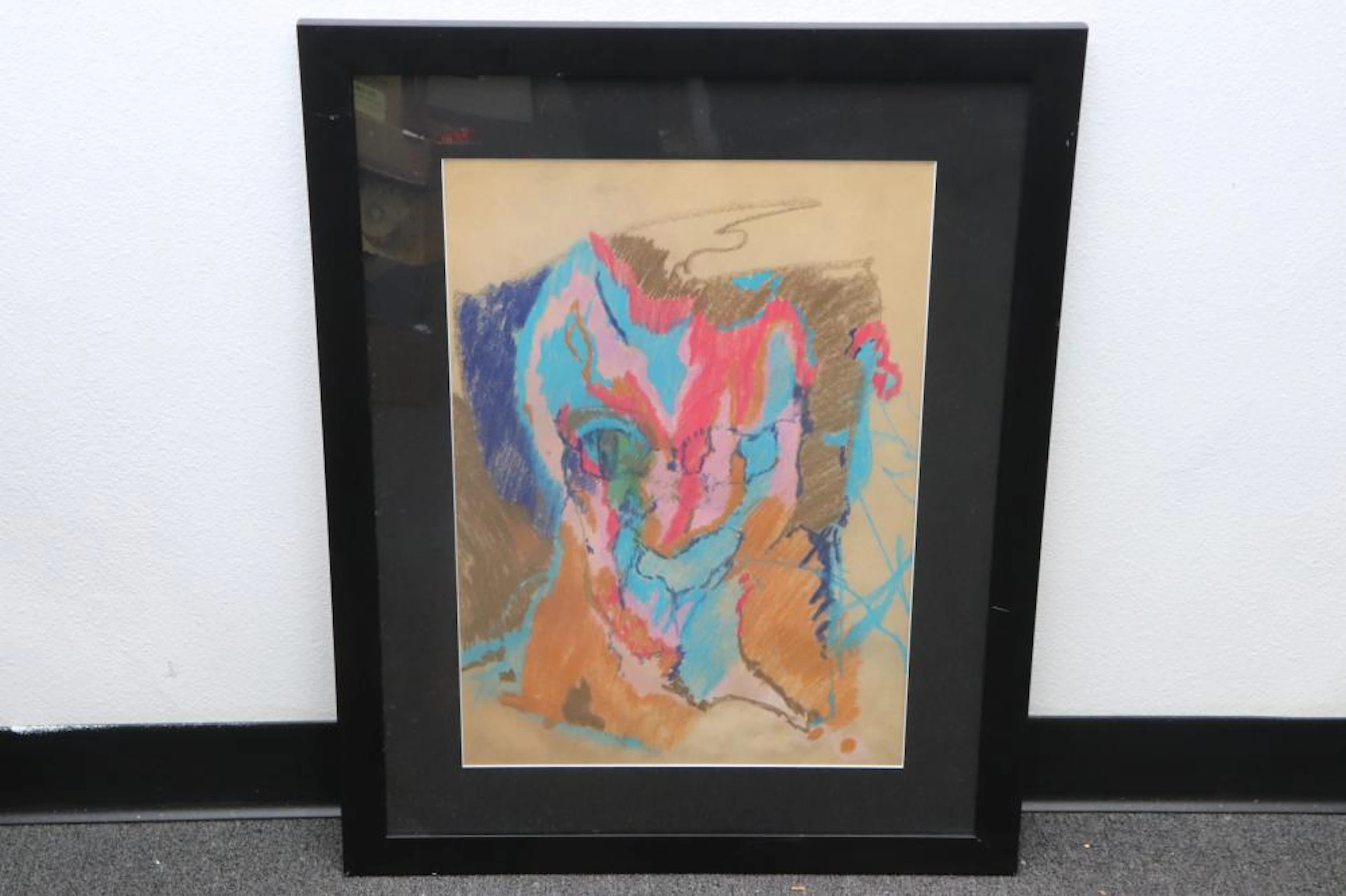 Crayon on paper, attributed to Oscar Murillo