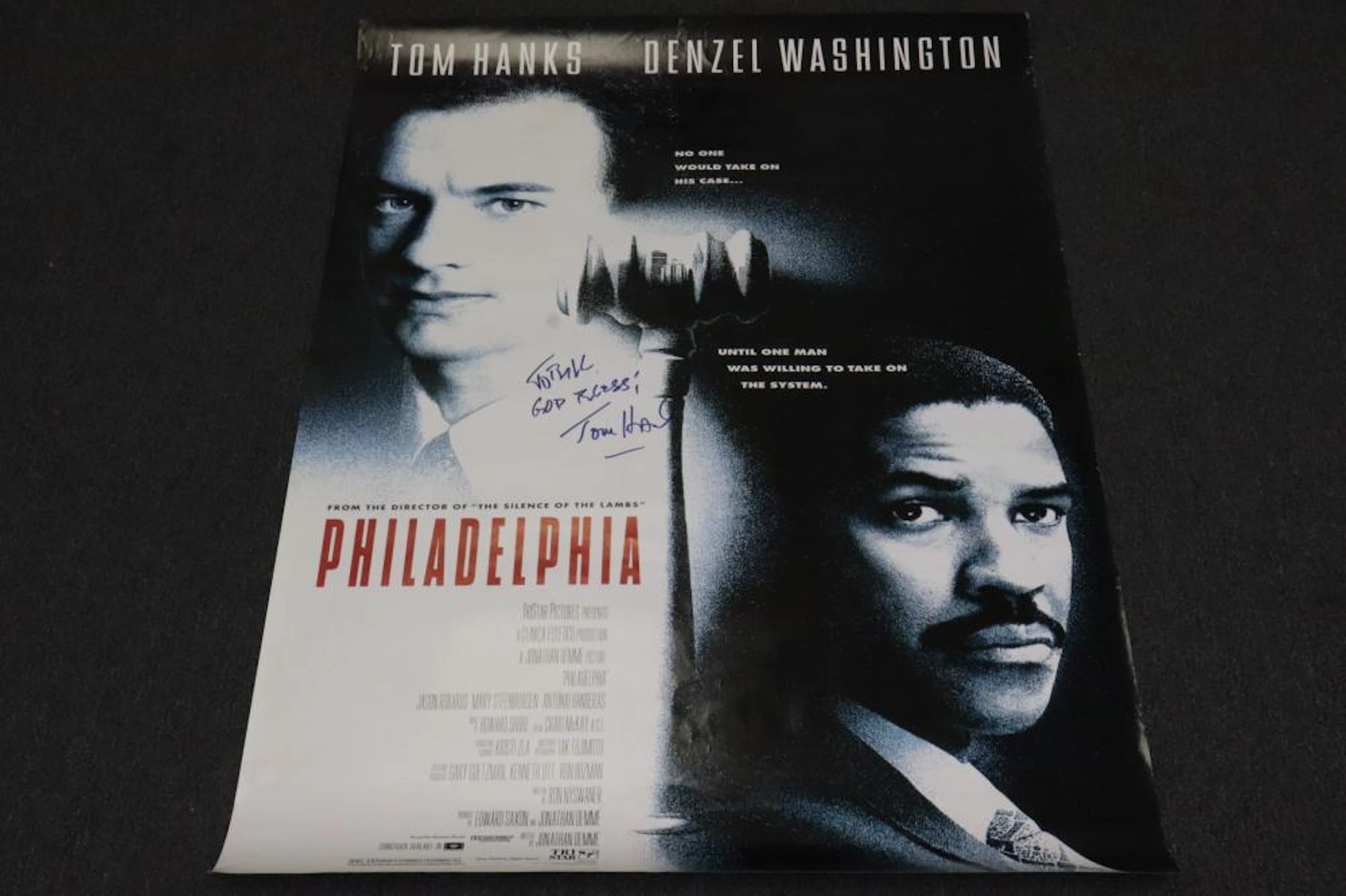 Movie poster signed by Tom Hanks