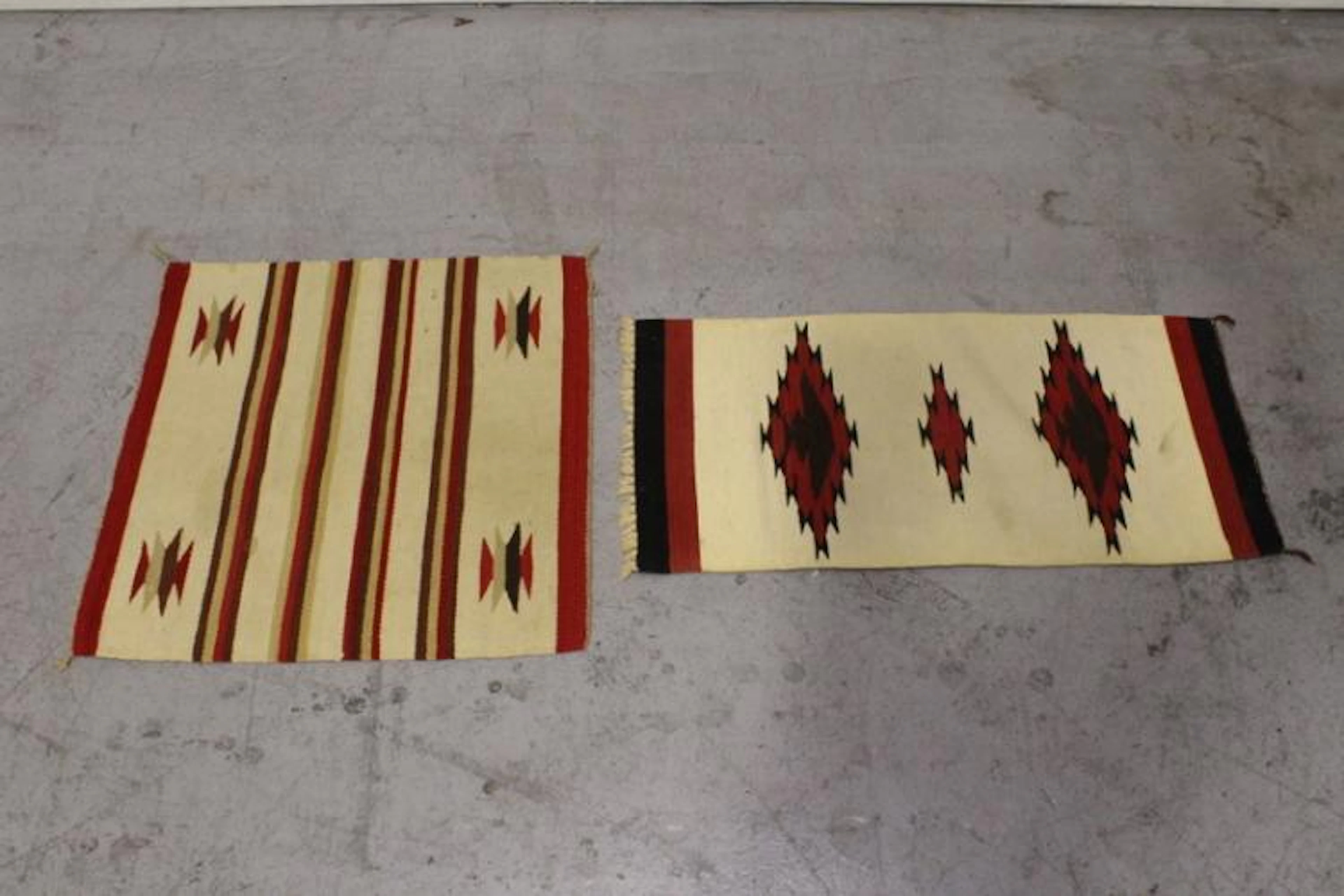 2 vintage Navajo rugs