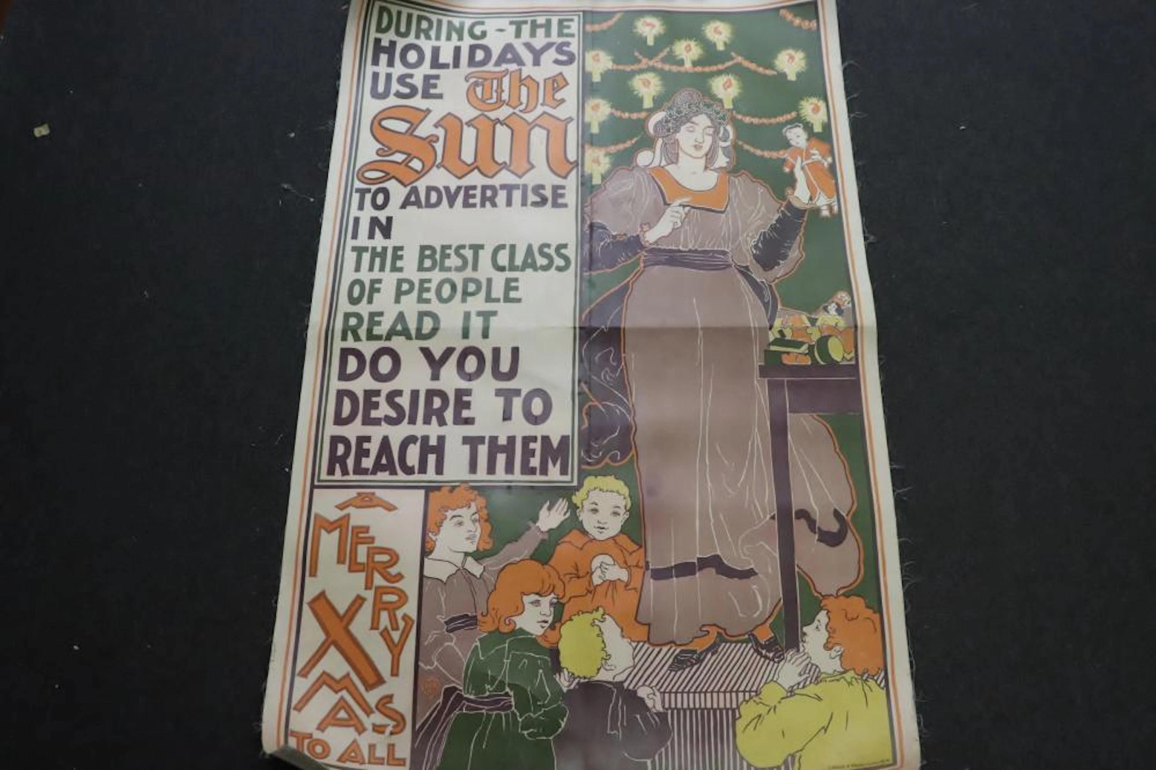 A rare vintage Christmas poster