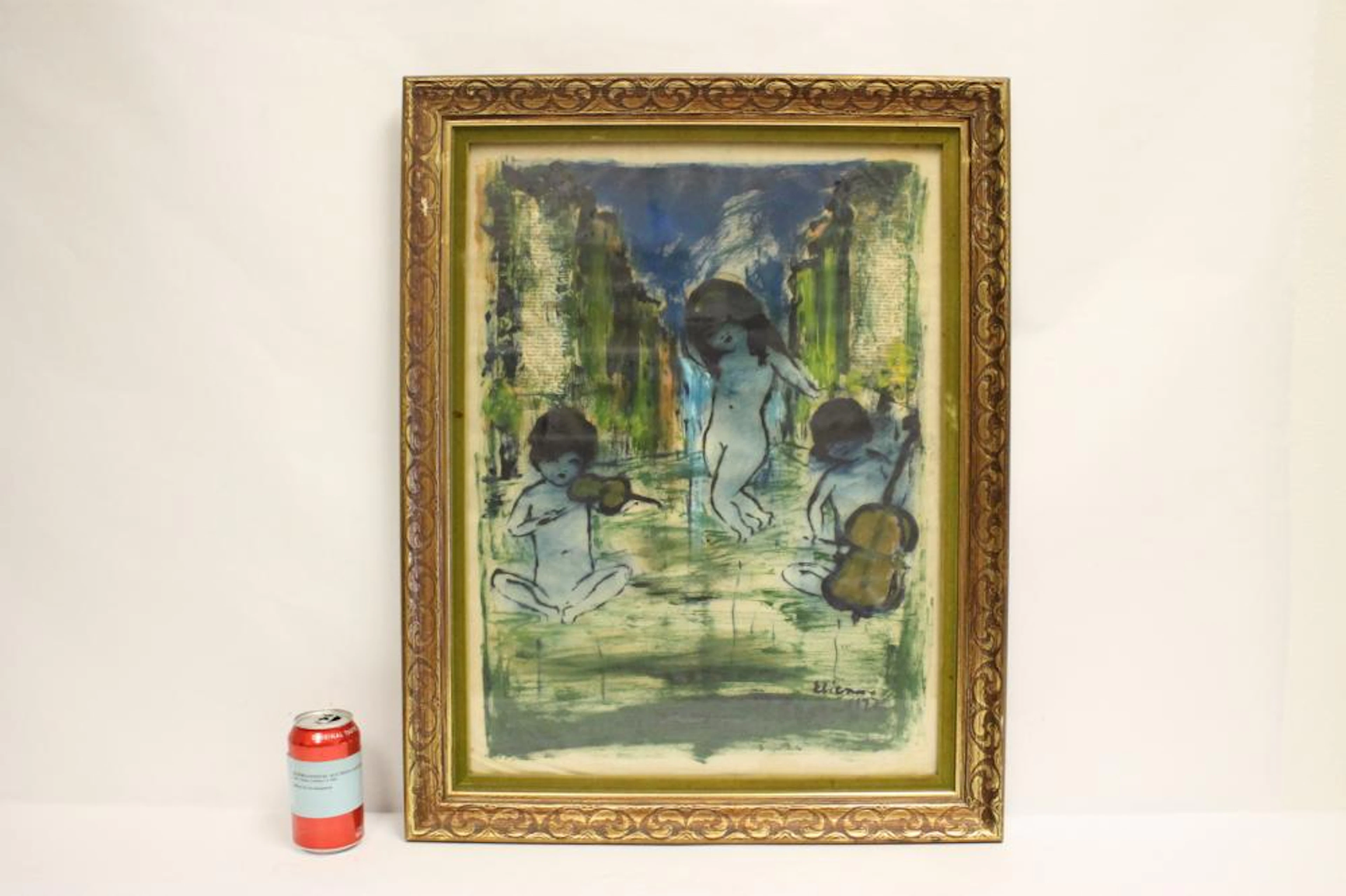 Mixed media painting by Roger Etienne