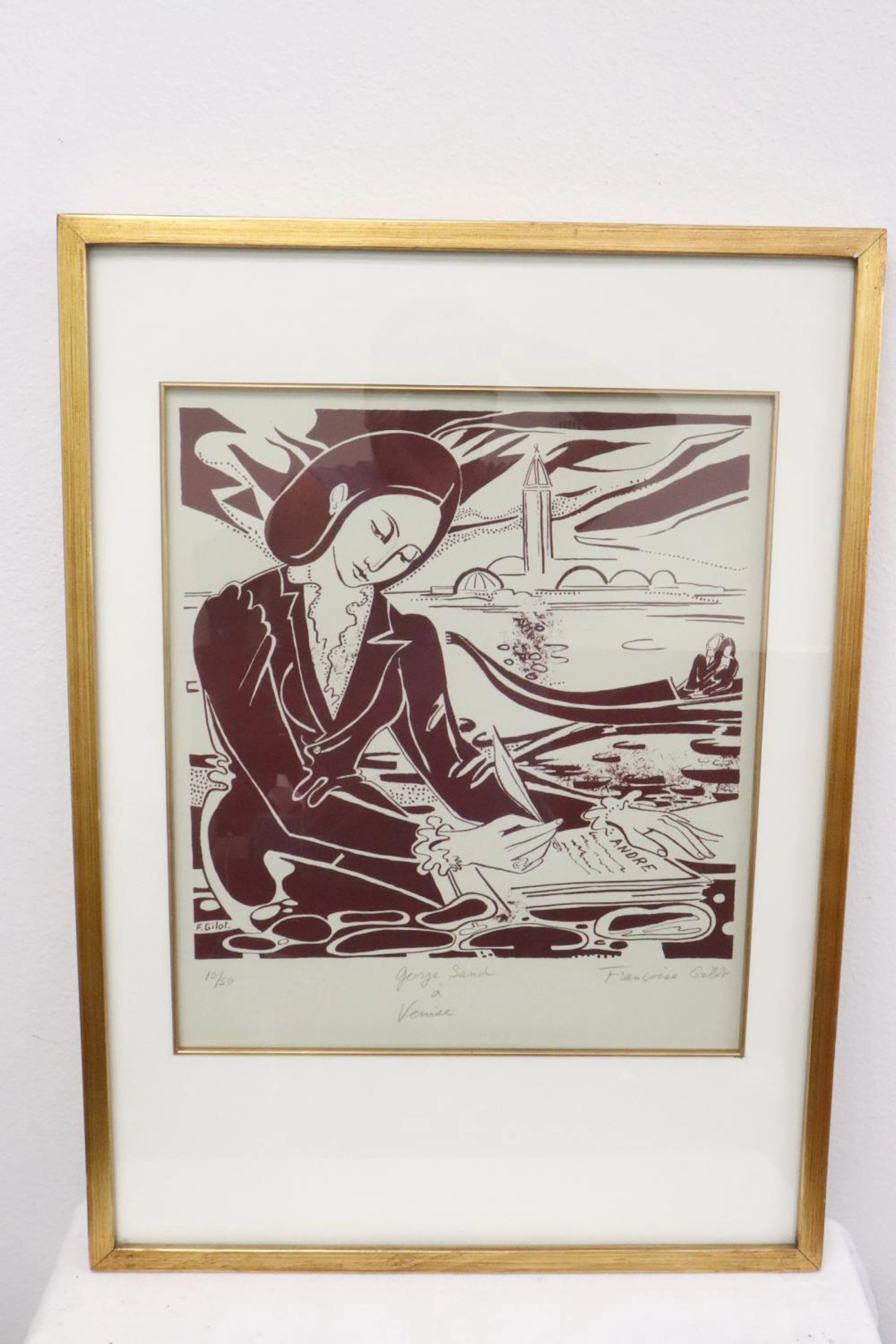 Lithograph "George Sand at Nohant" by Francoise Gilot