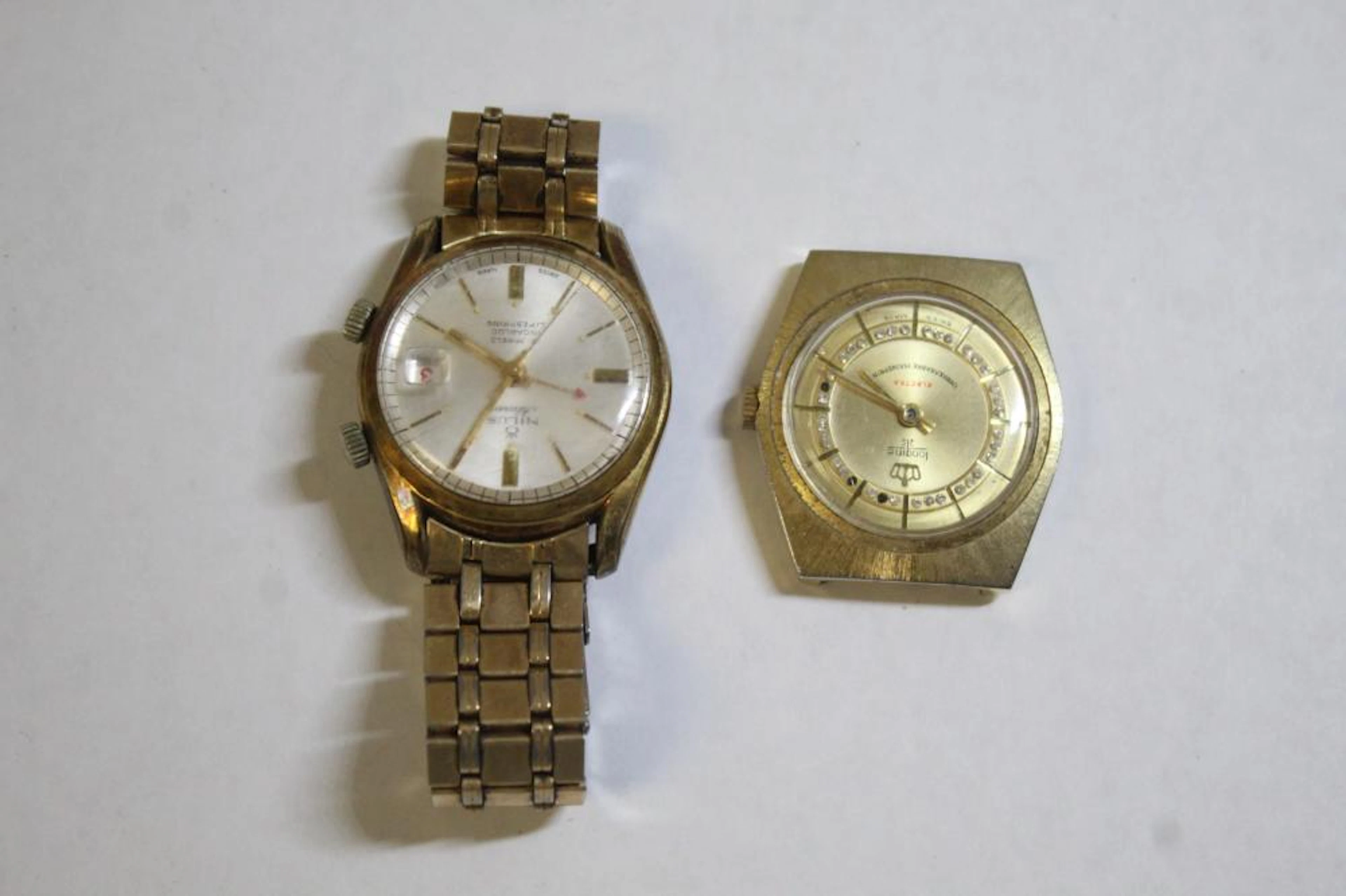 17-jewel Milus alarm watch, & a Longine wrist watch