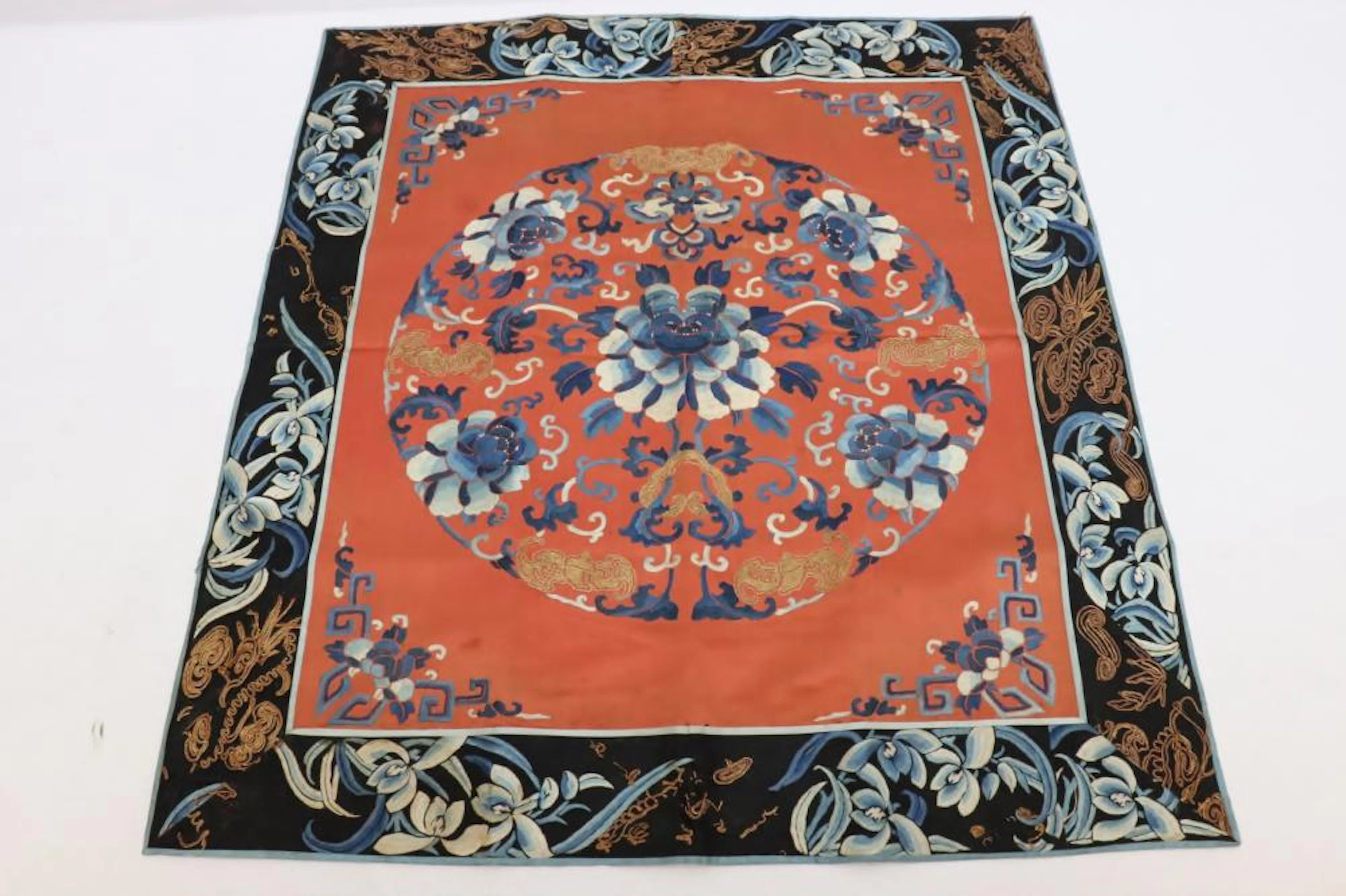 Antique Chinese embroidery panel