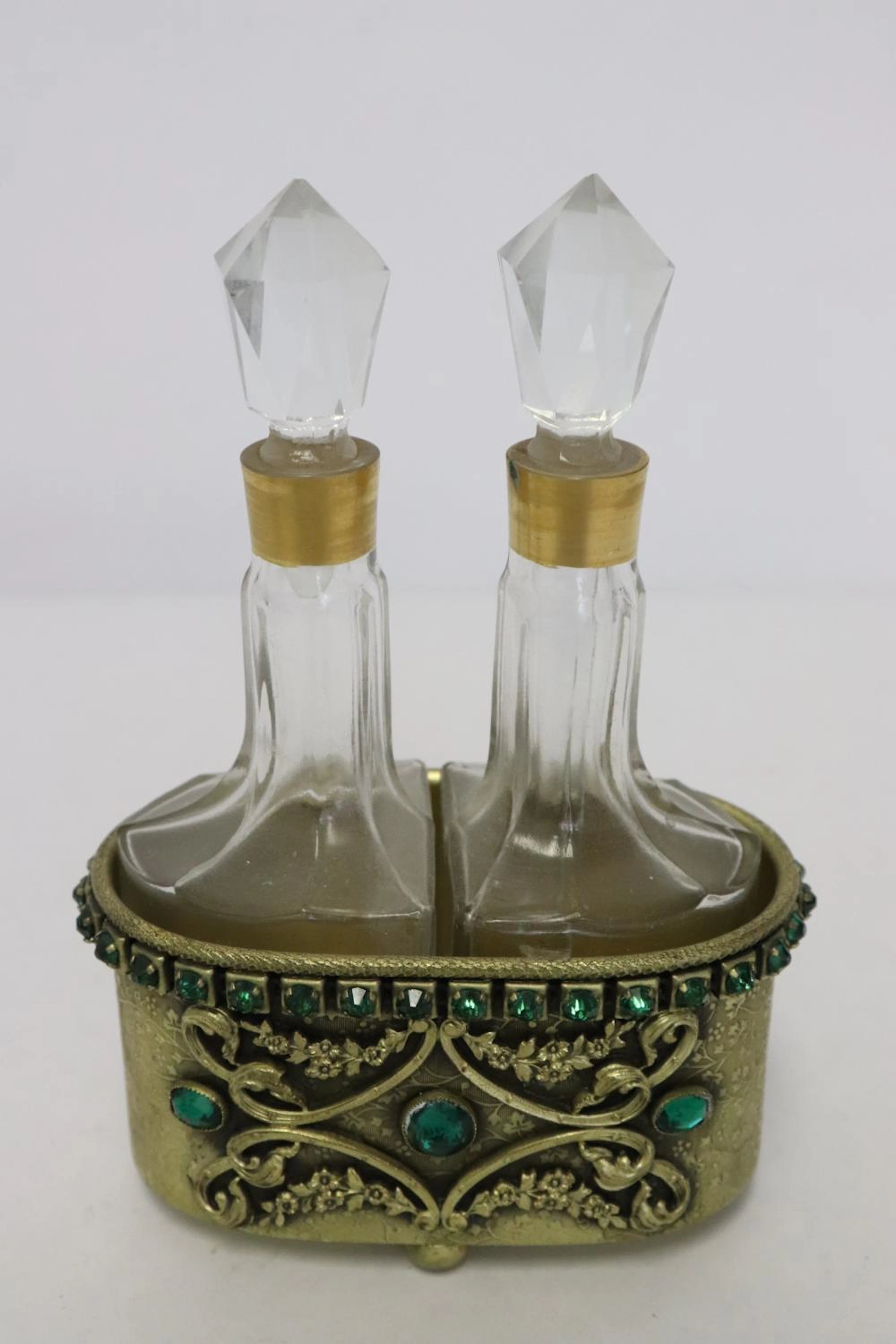 Vintage double perfume bottle set