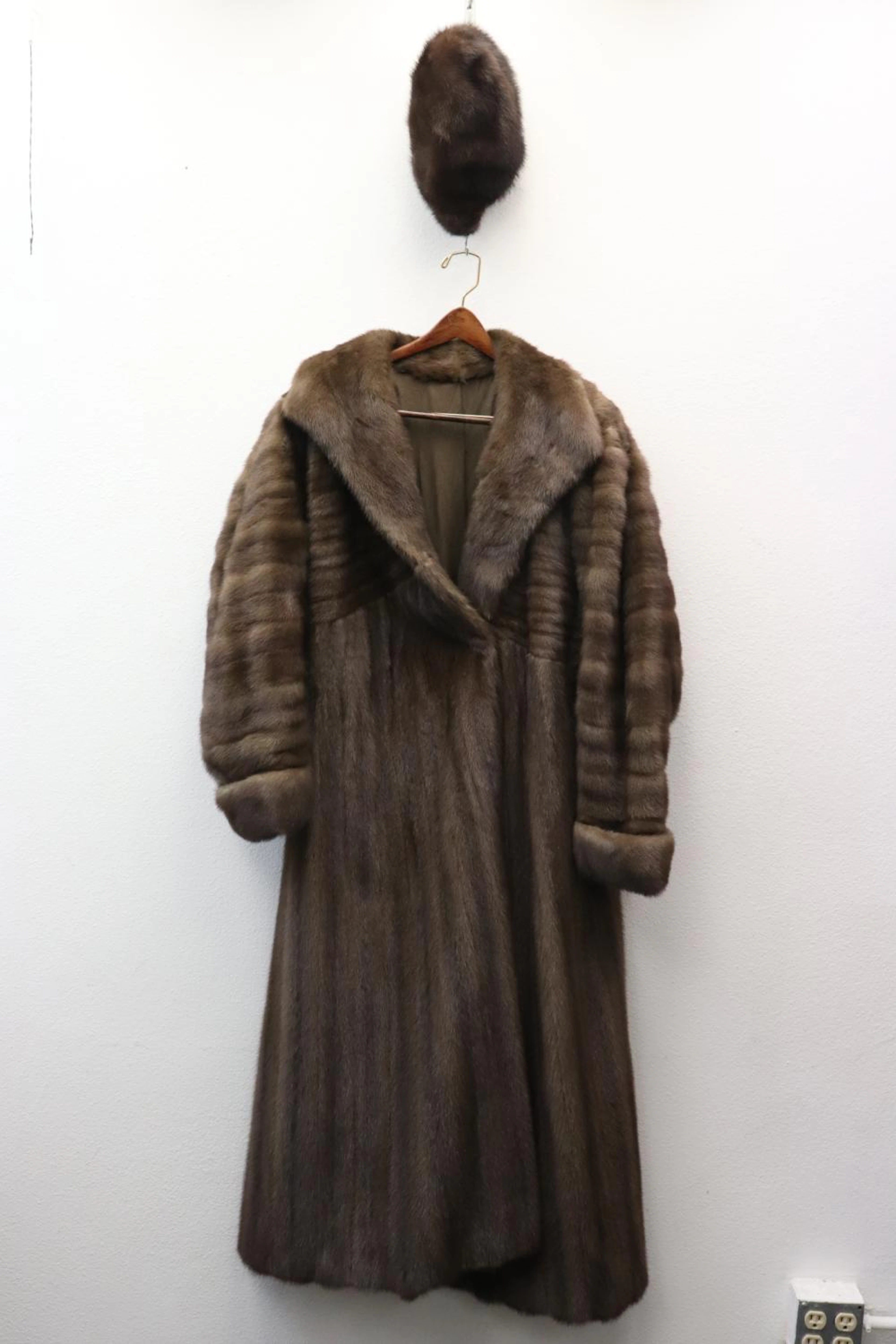 oversized full length mink coat by Carmen Effenso