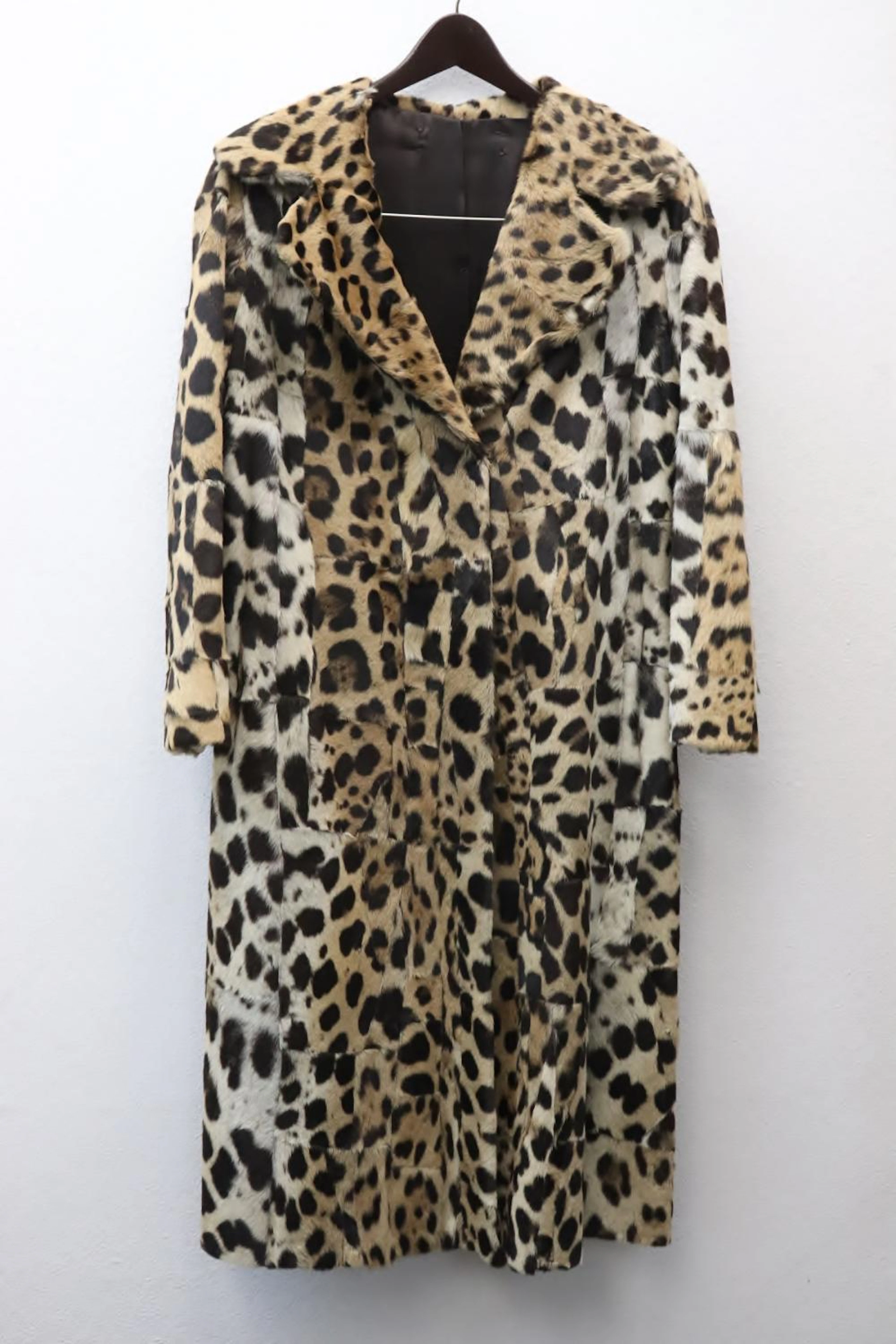 genuine leopard full length fur coat