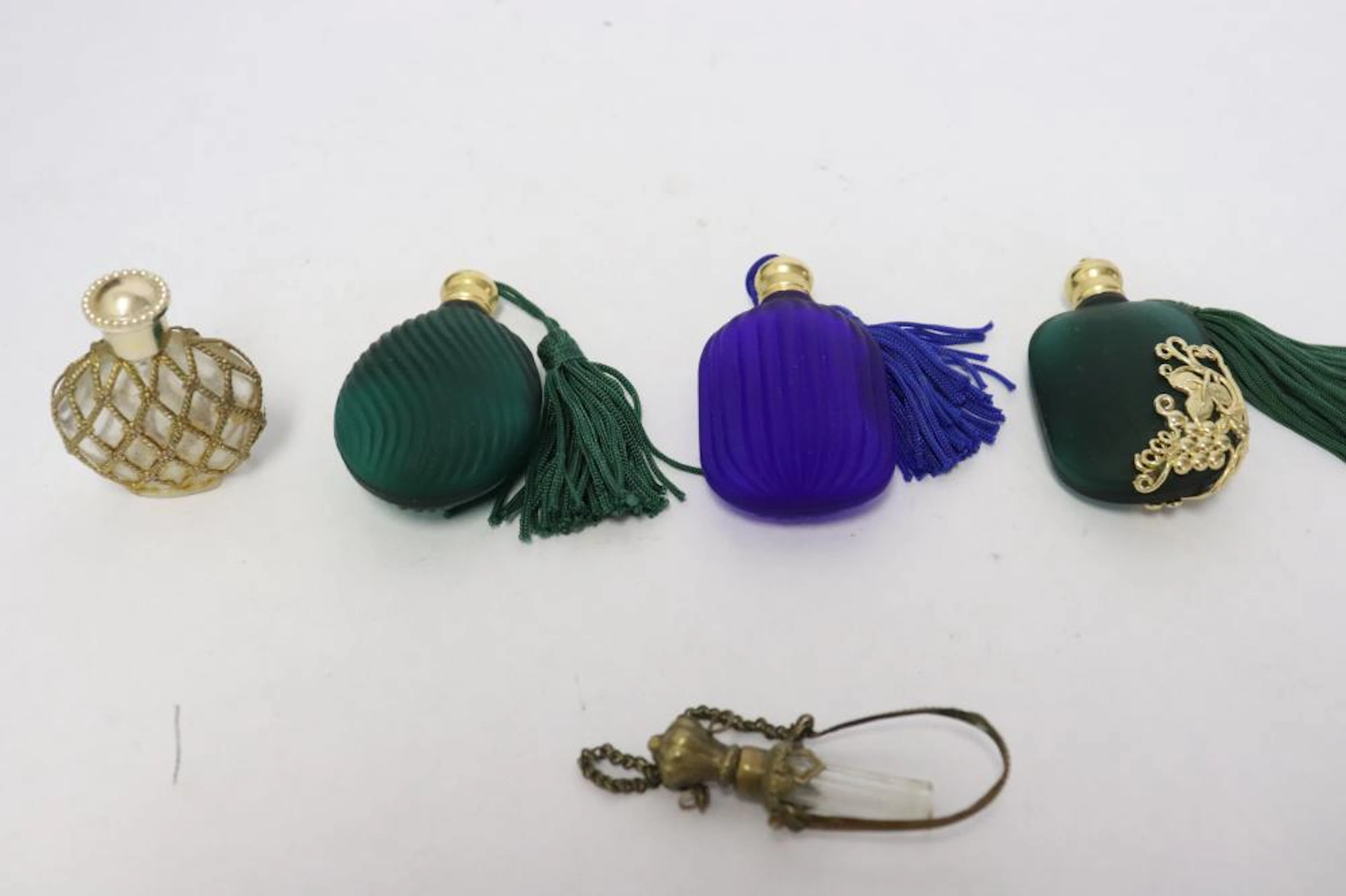5 vintage perfume bottles
