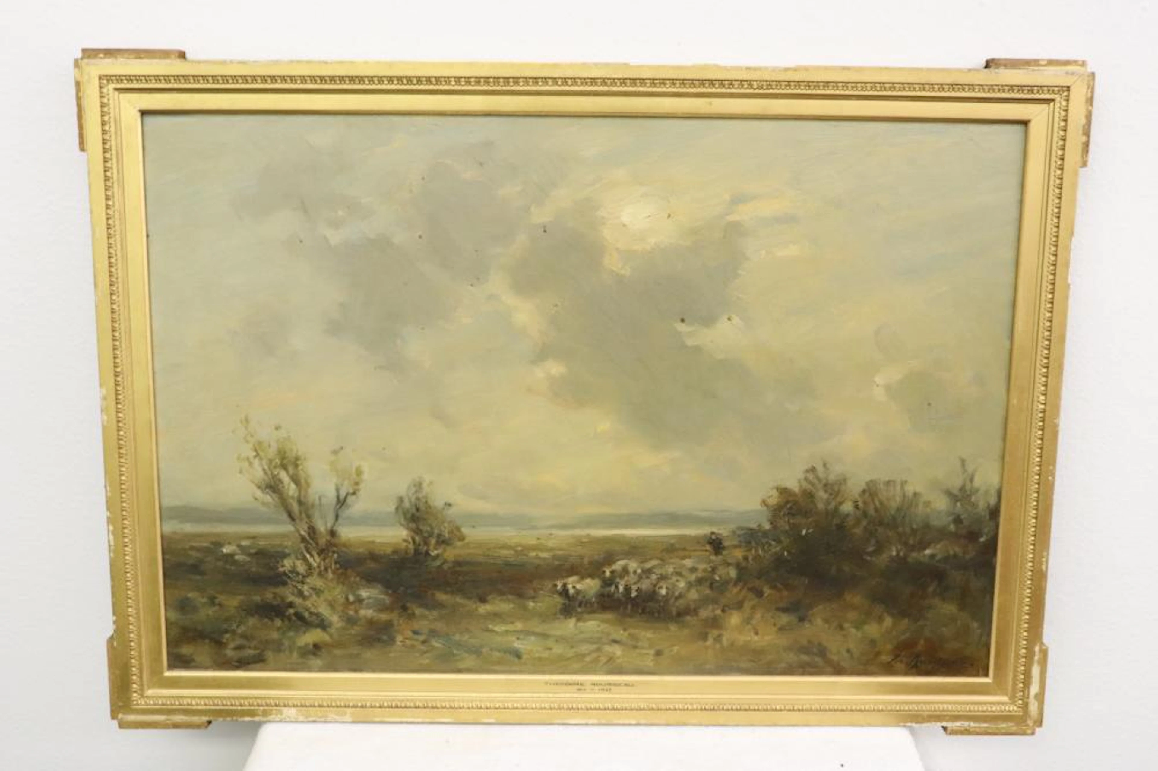 19th c. o/c painting signed Th. Rousseau