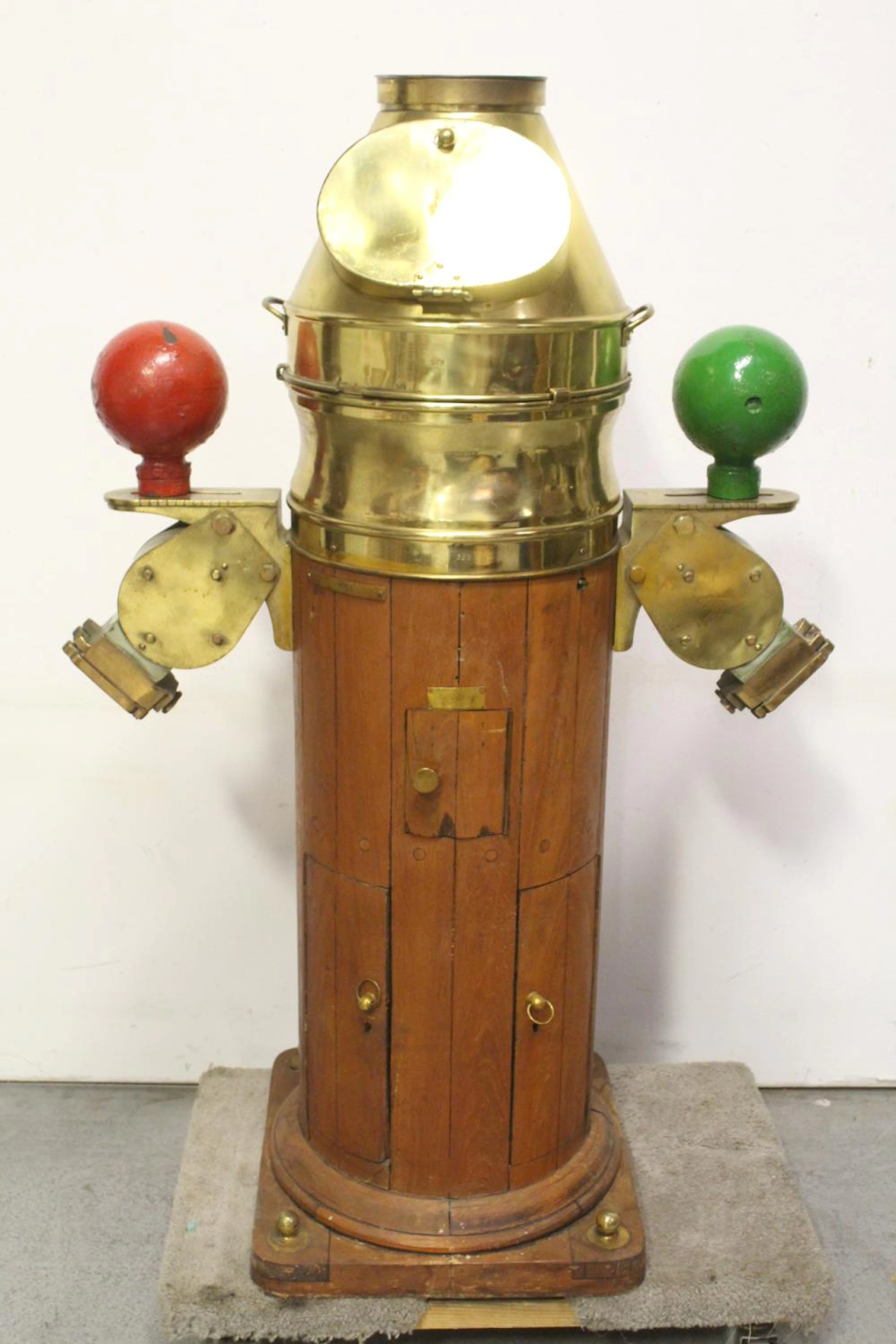 Vintage nautical binnacle with original compass