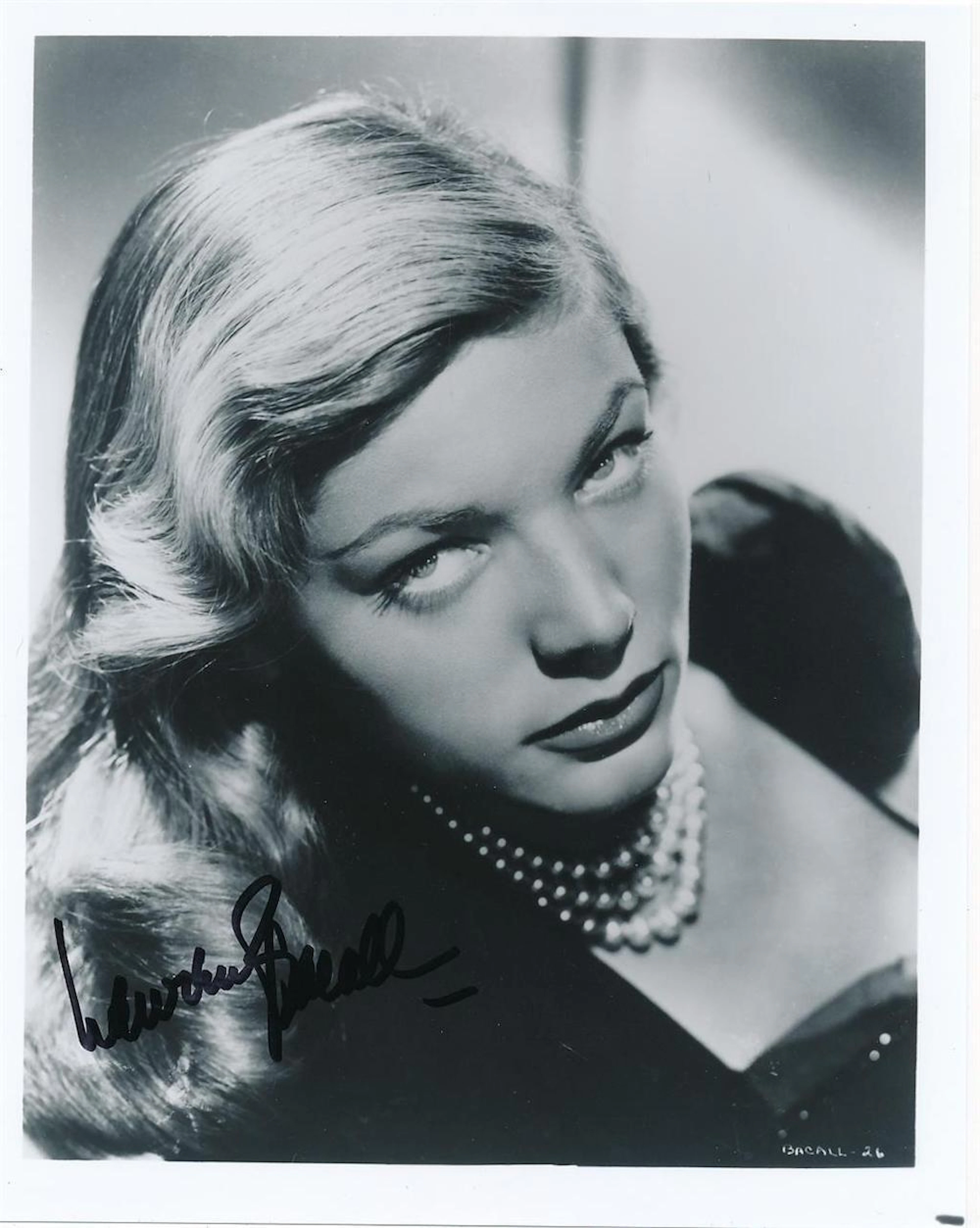 Lauren Bacall- 8 x 10 Stunning signed photograph w/COA