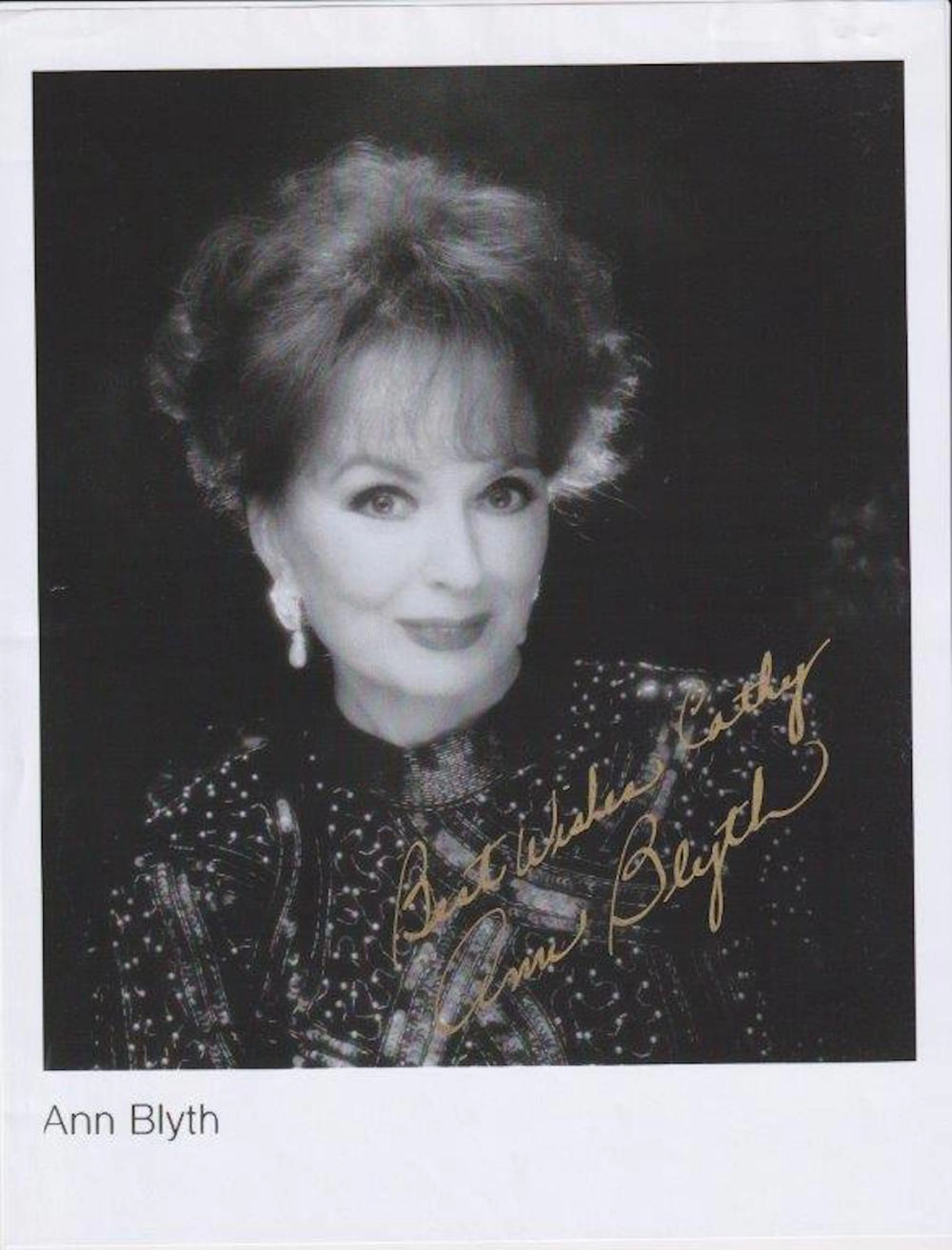 Ann Blyth - 8.5 x 11 Signed Photograph w/COA