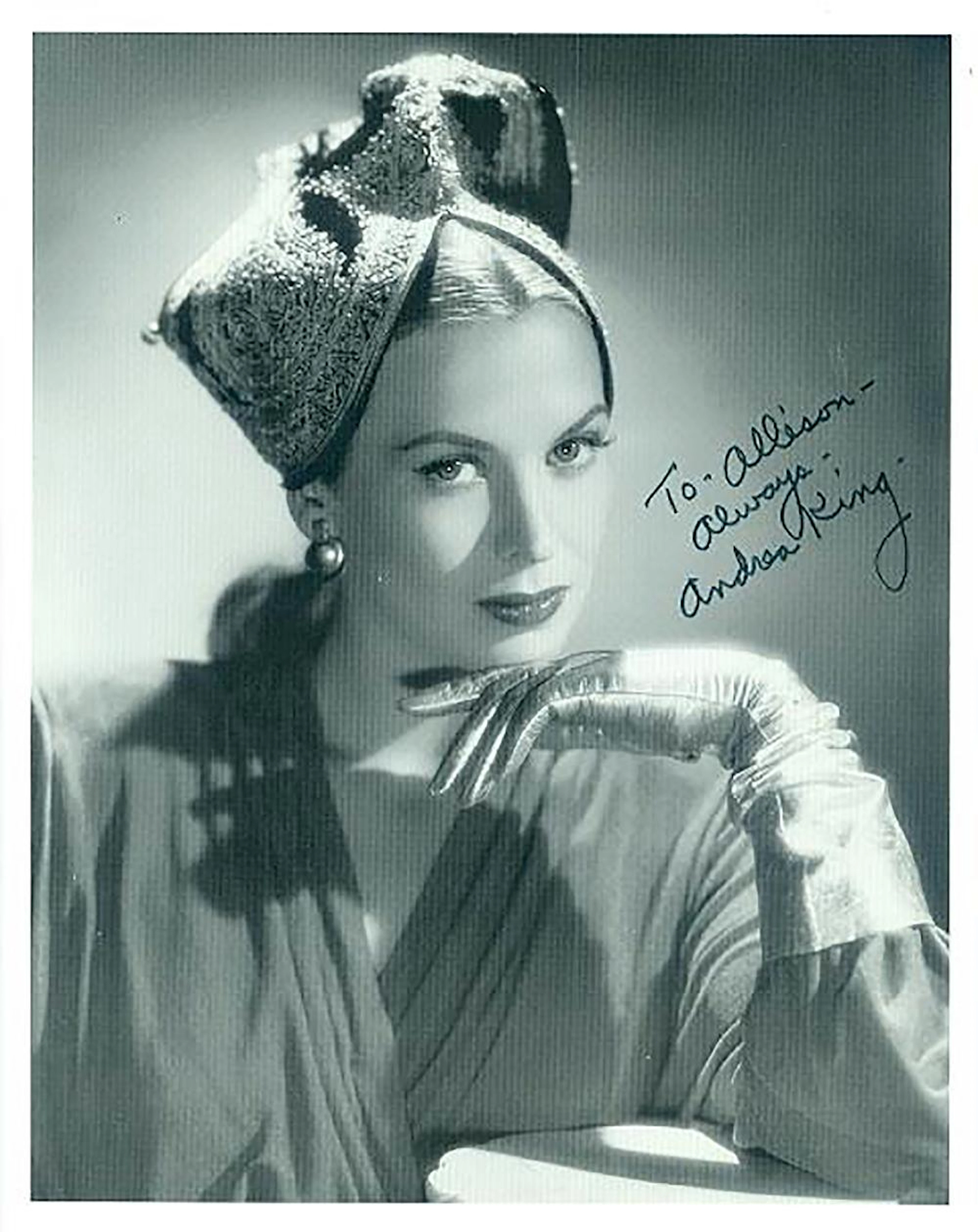 Andrea King- 8x10 Signed black and white photograph w/COA