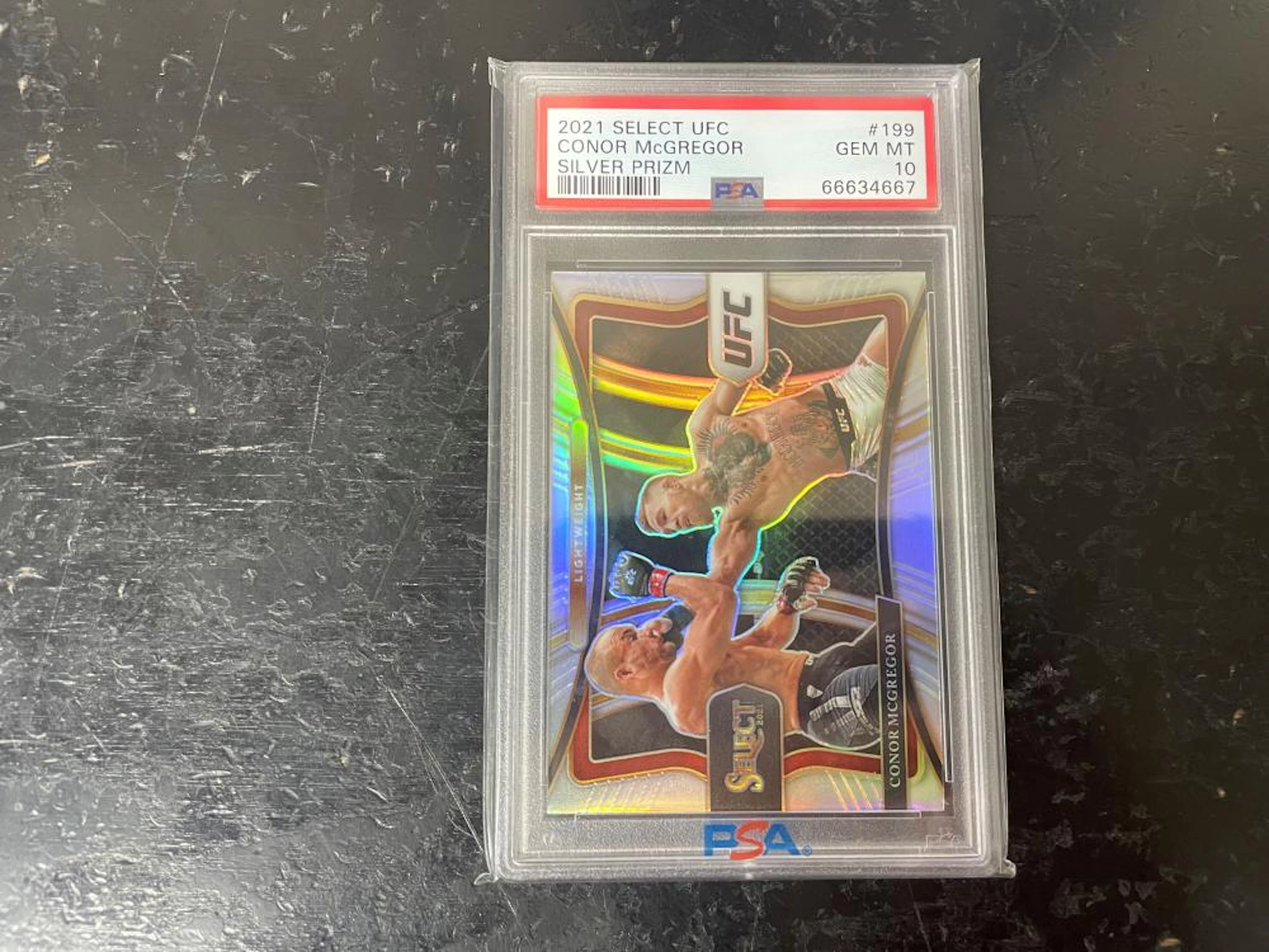 2021 Select UFC Conor Mcgregor Silver Prizm Psa 10