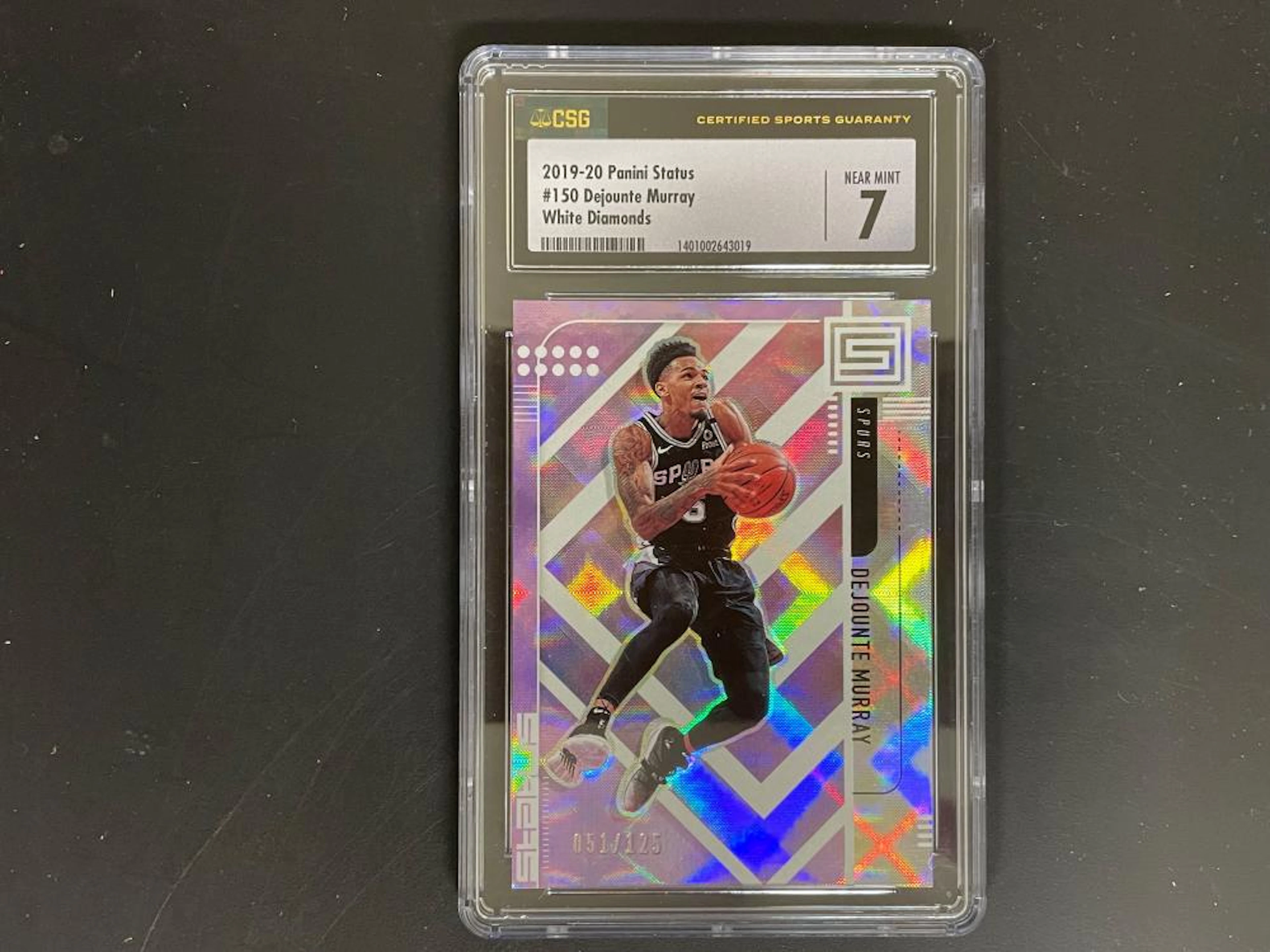 2019-20 Panini Status White Diamond Dejounte Murray CSG 7