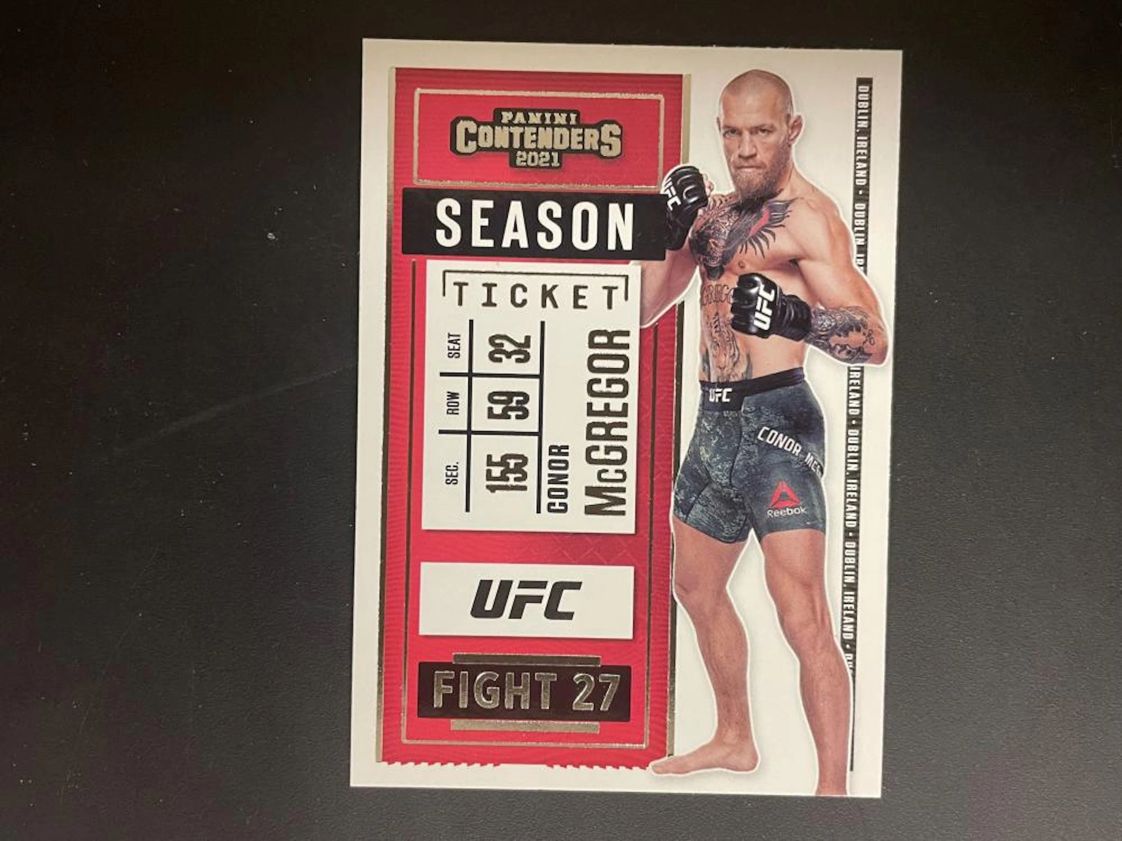 2021 Panini Chronicles Contenders UFC Conor McGregor Season Ticket