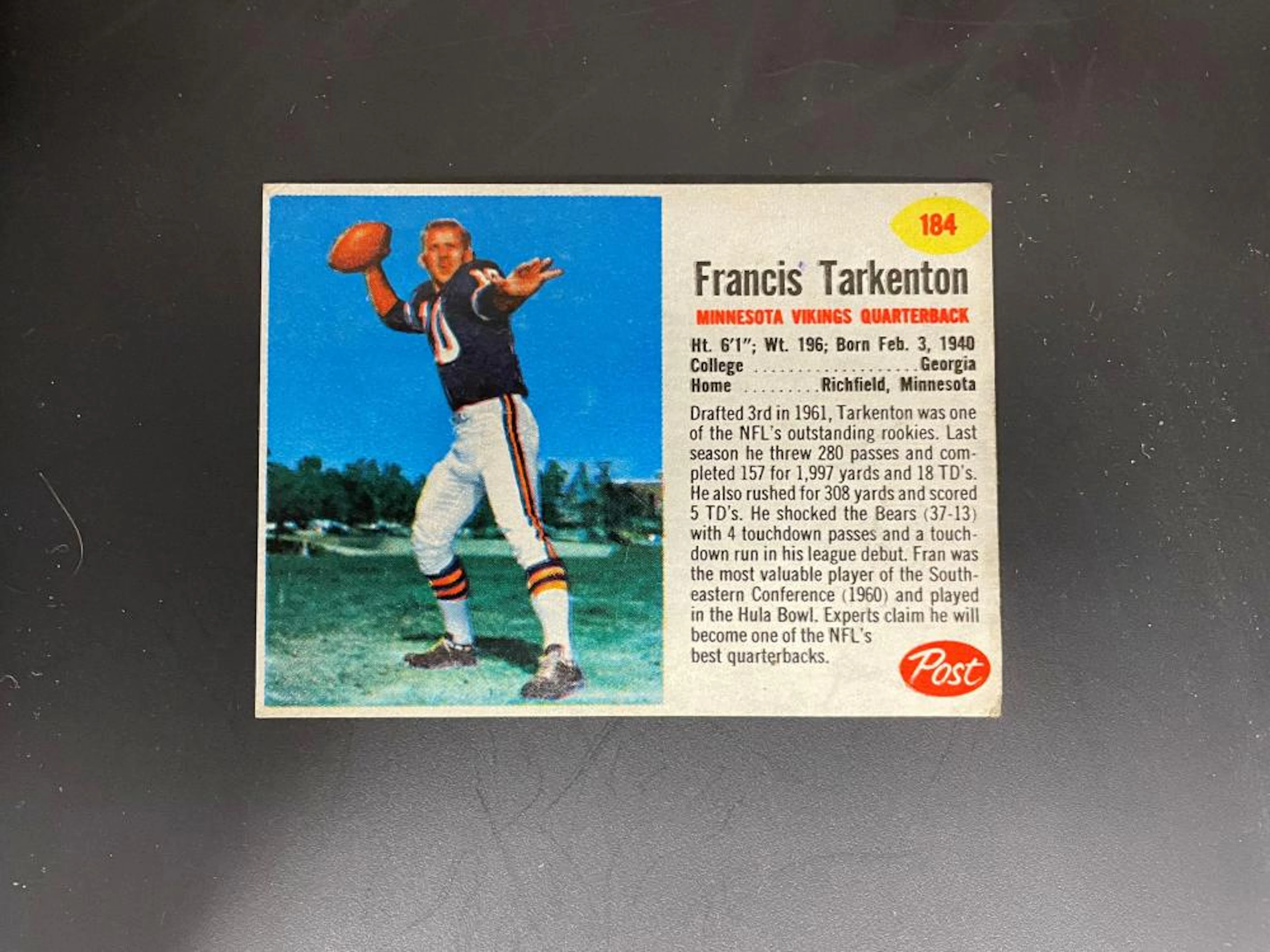 1962 Post Cereal Fran Tarkento