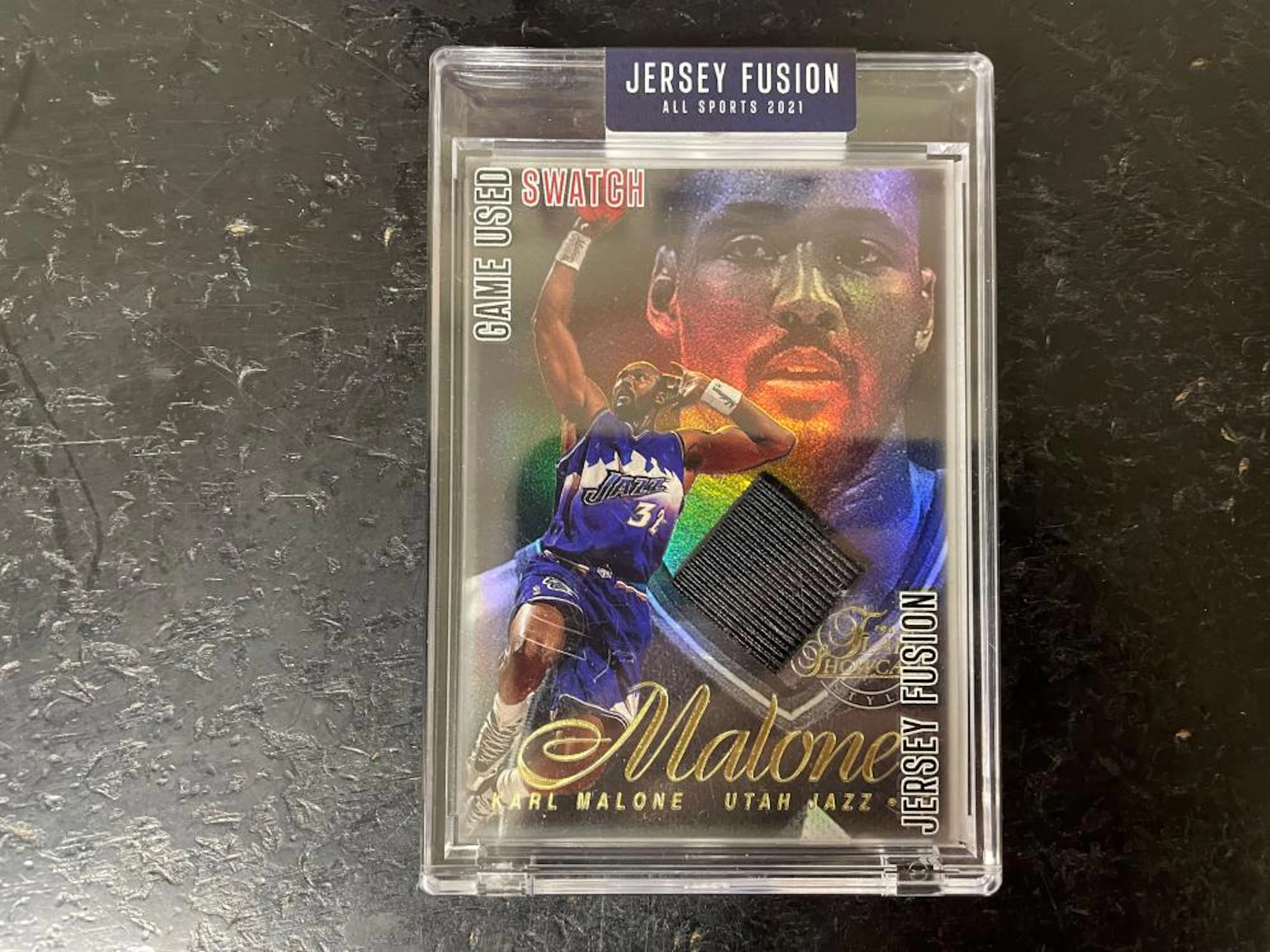 2021 Jersey Fusion Game Used Swatch Karl Malone