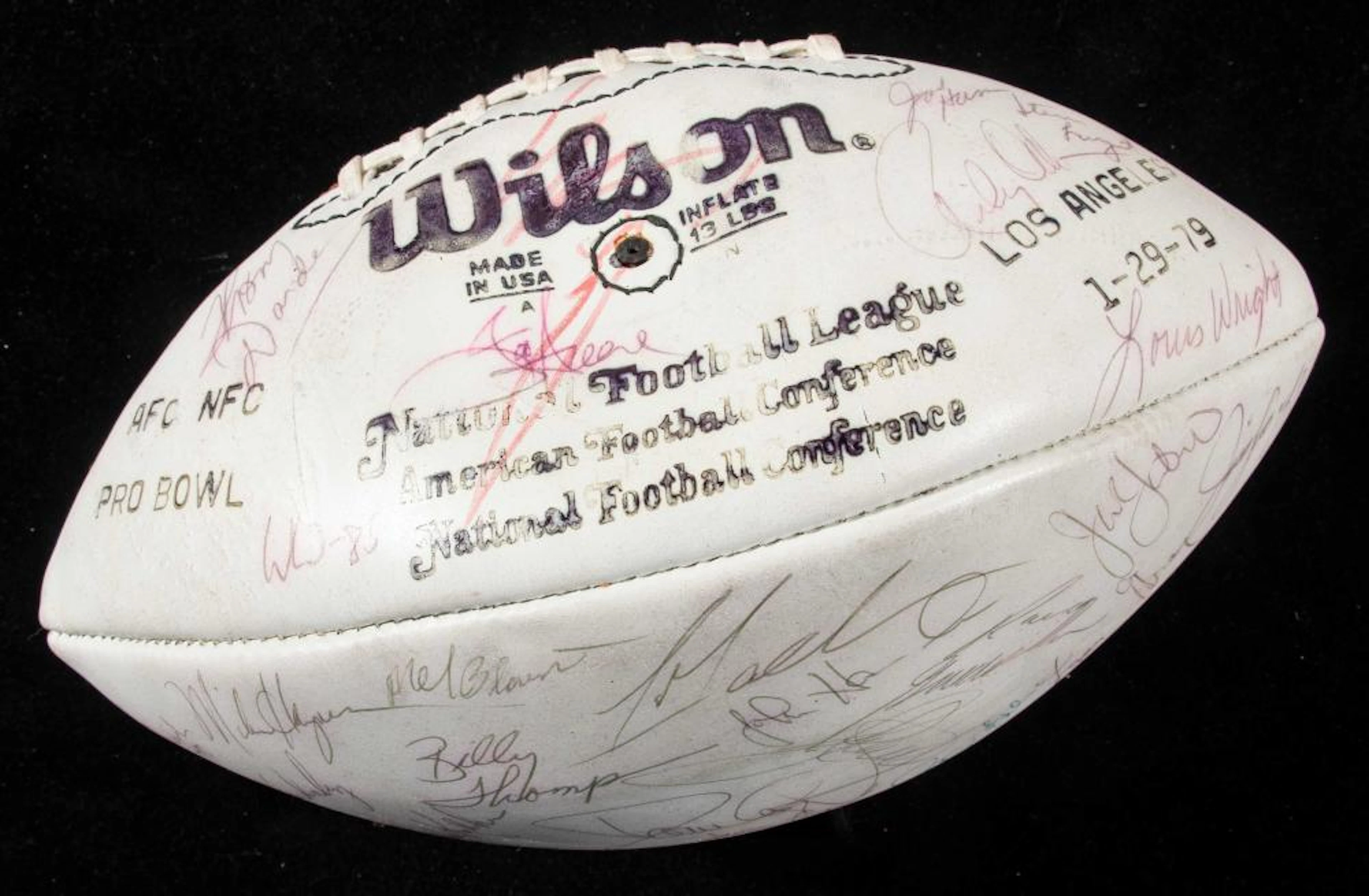 1978 AFC Pro-Bowl team signed football.