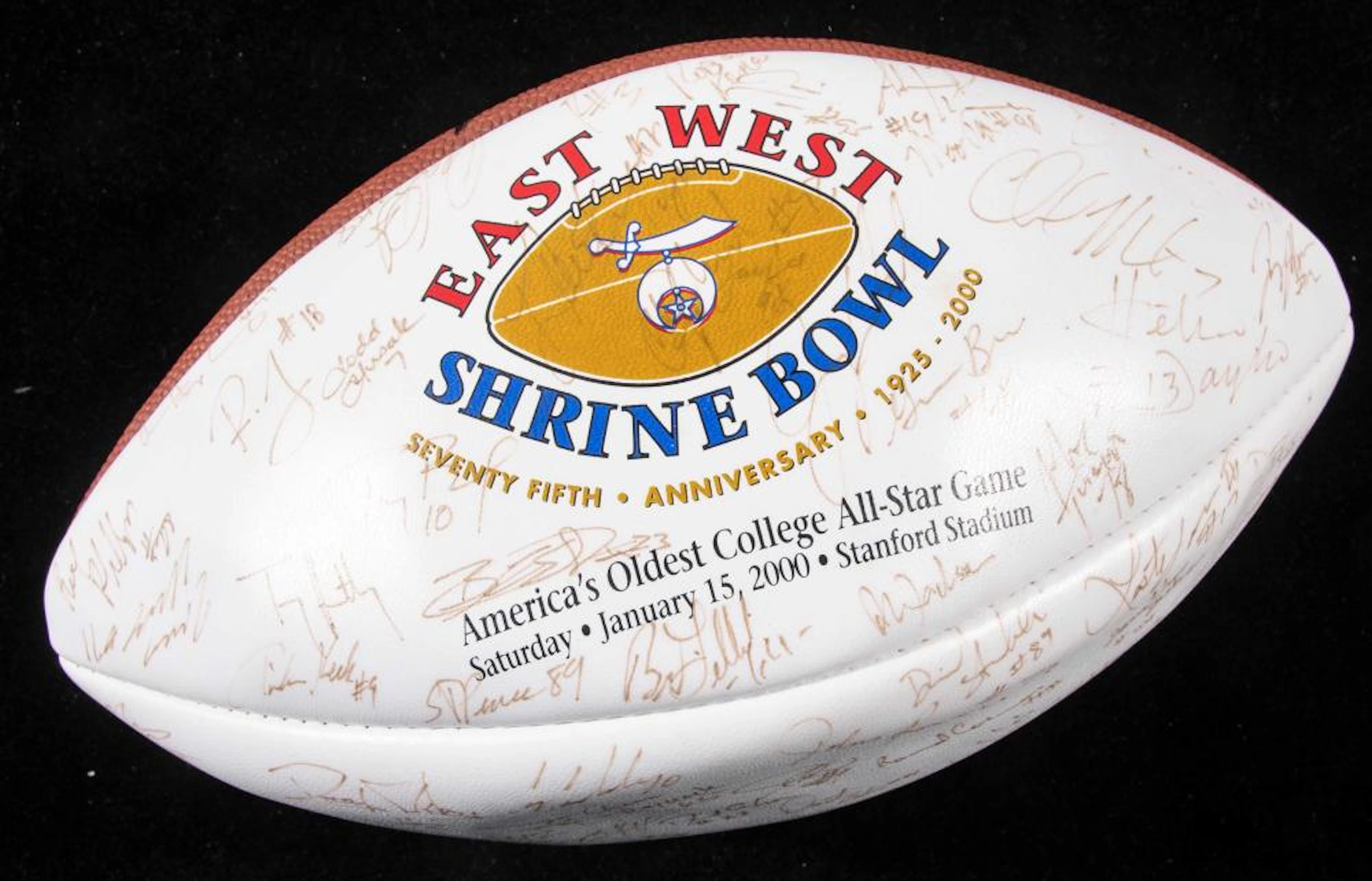 2000 "East West Shrine Bowl" autographed football - (60+)...