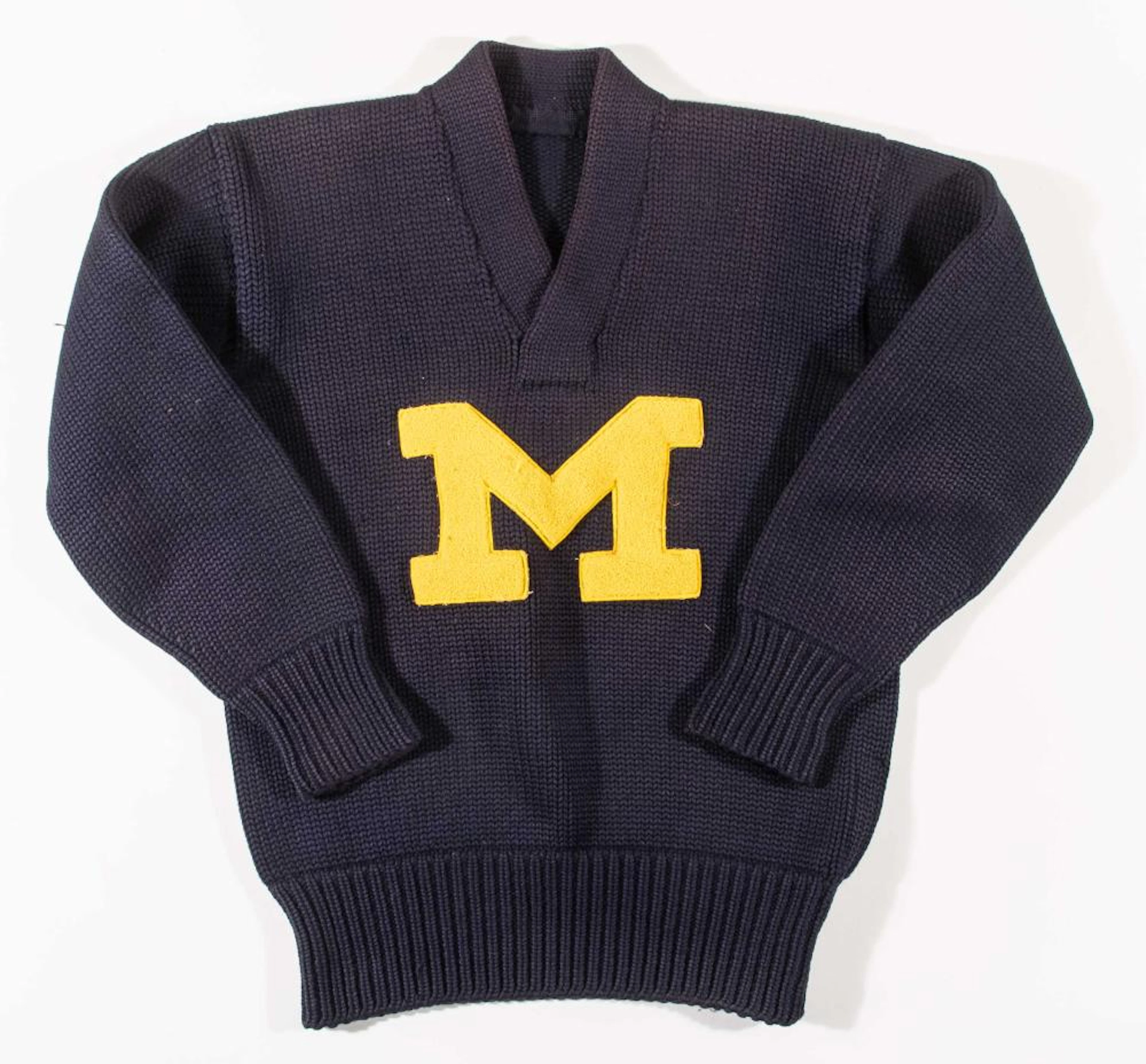 Vintage University of Michigan attributed letterman's' sweater.