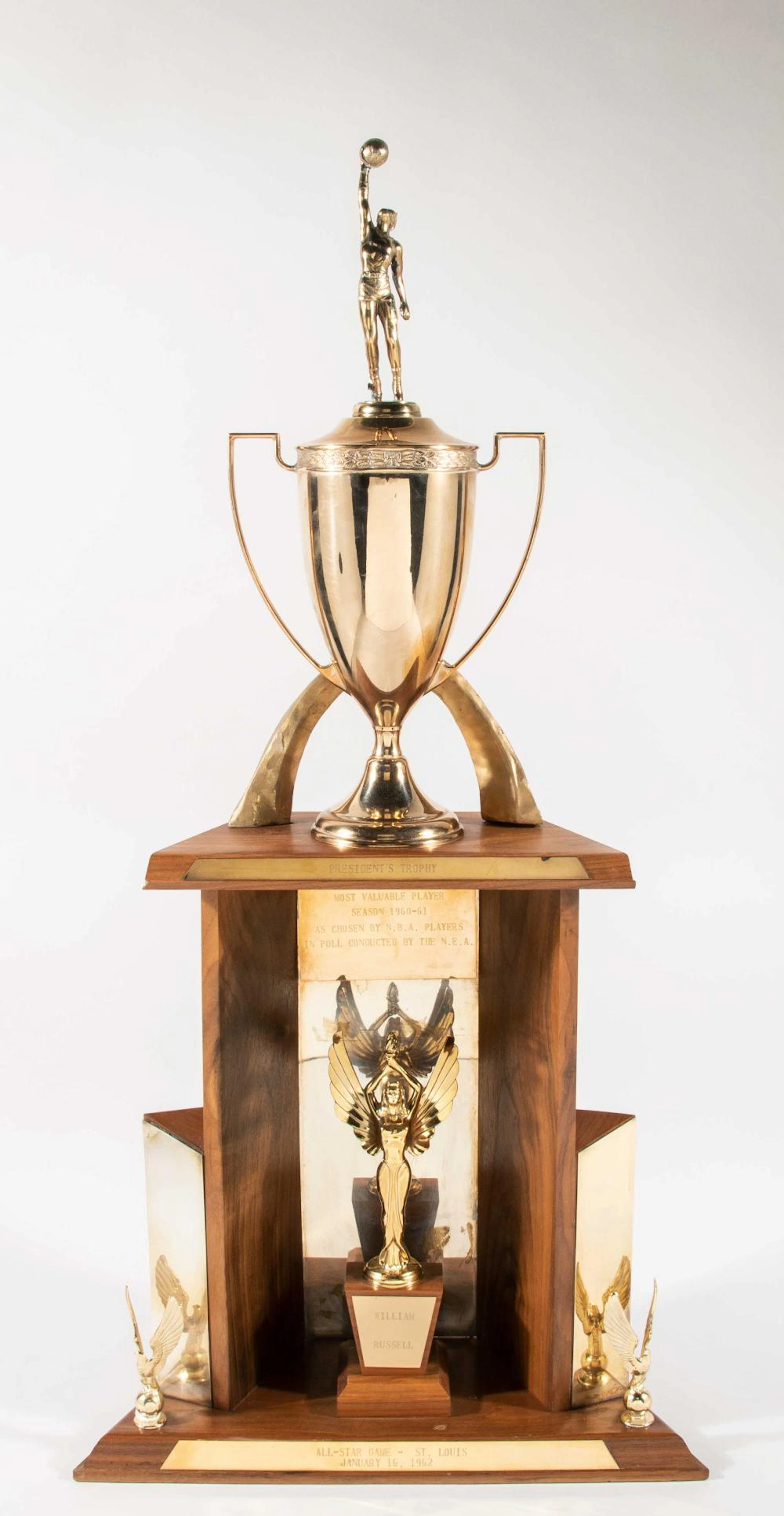 Significant 1960-61 Bill Russell NBA Most Valuable Player Award.