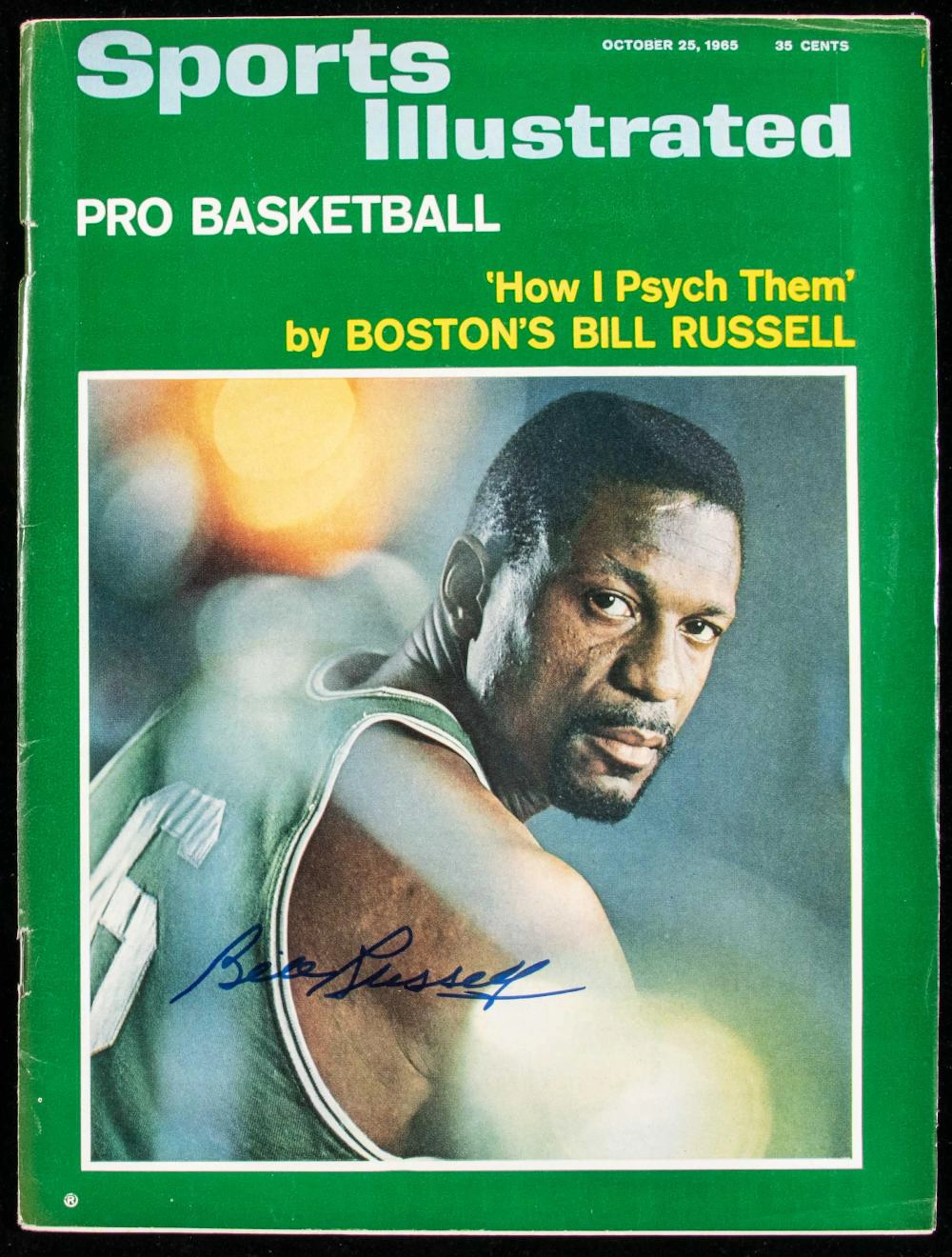 Bill Russell autographed 1965 Sports Illustrated.