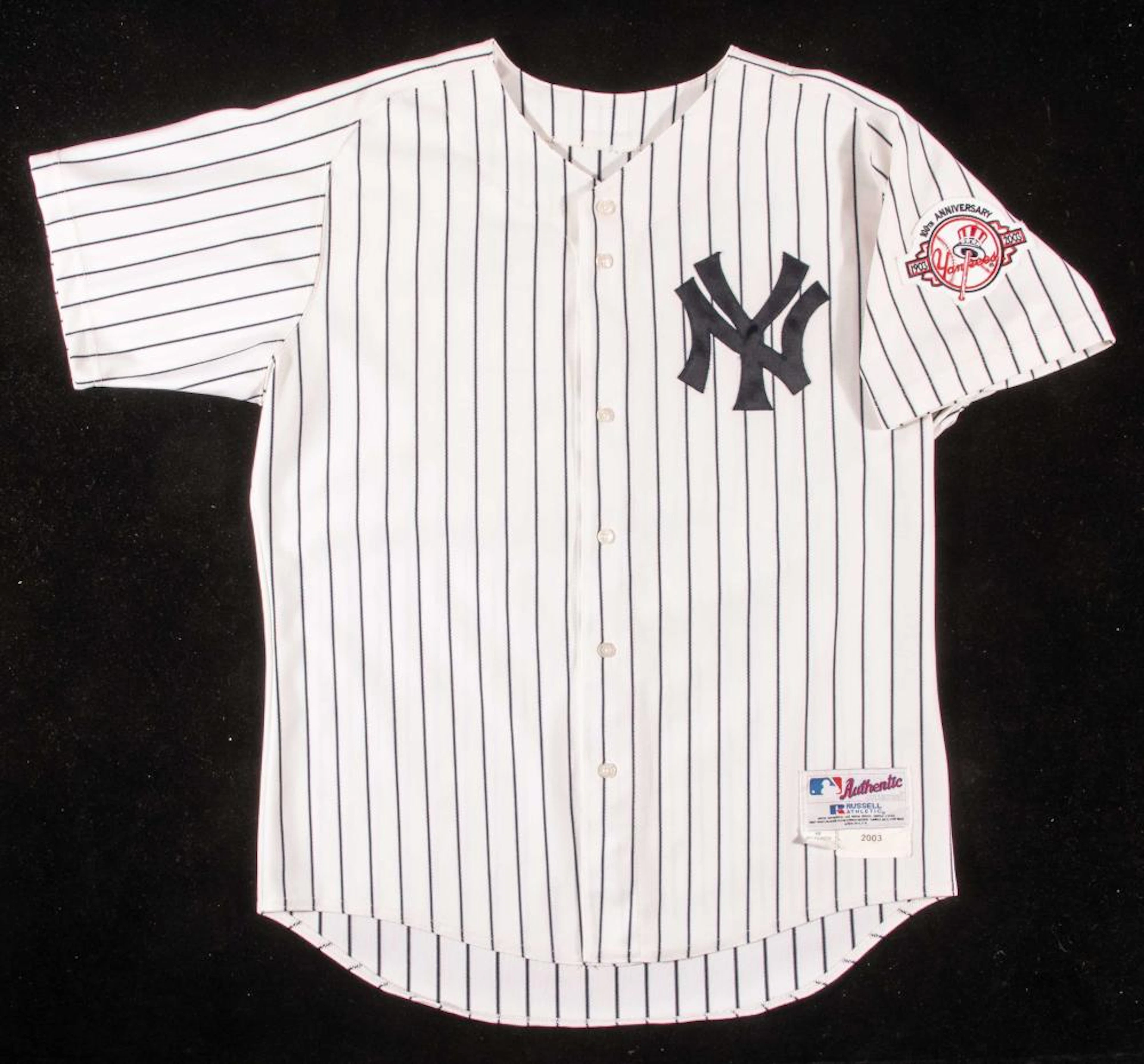 2003 Mike Mussina New York Yankees professional model home jersey.