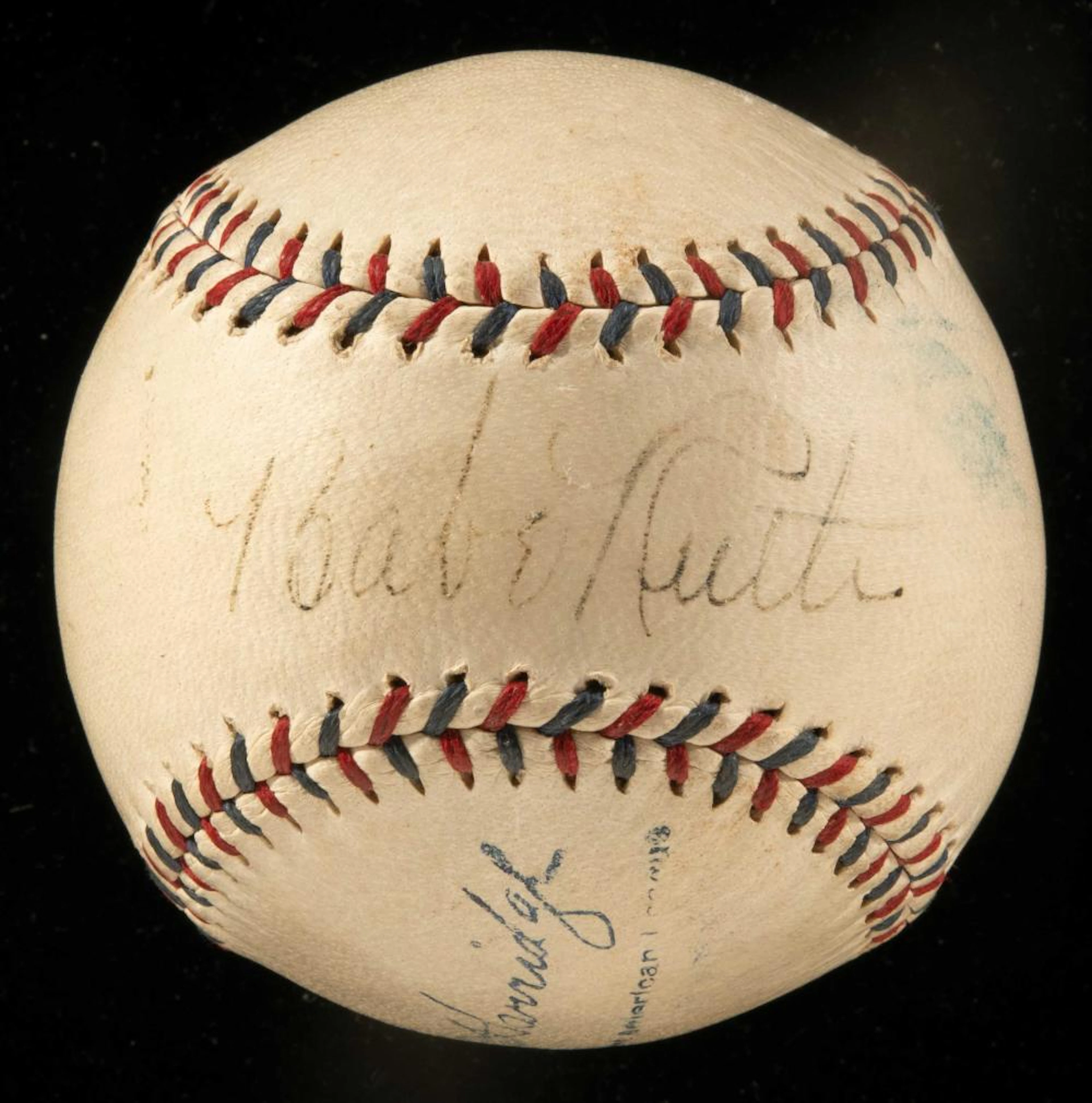 Fine Babe Ruth single signed baseball c.1930s.
