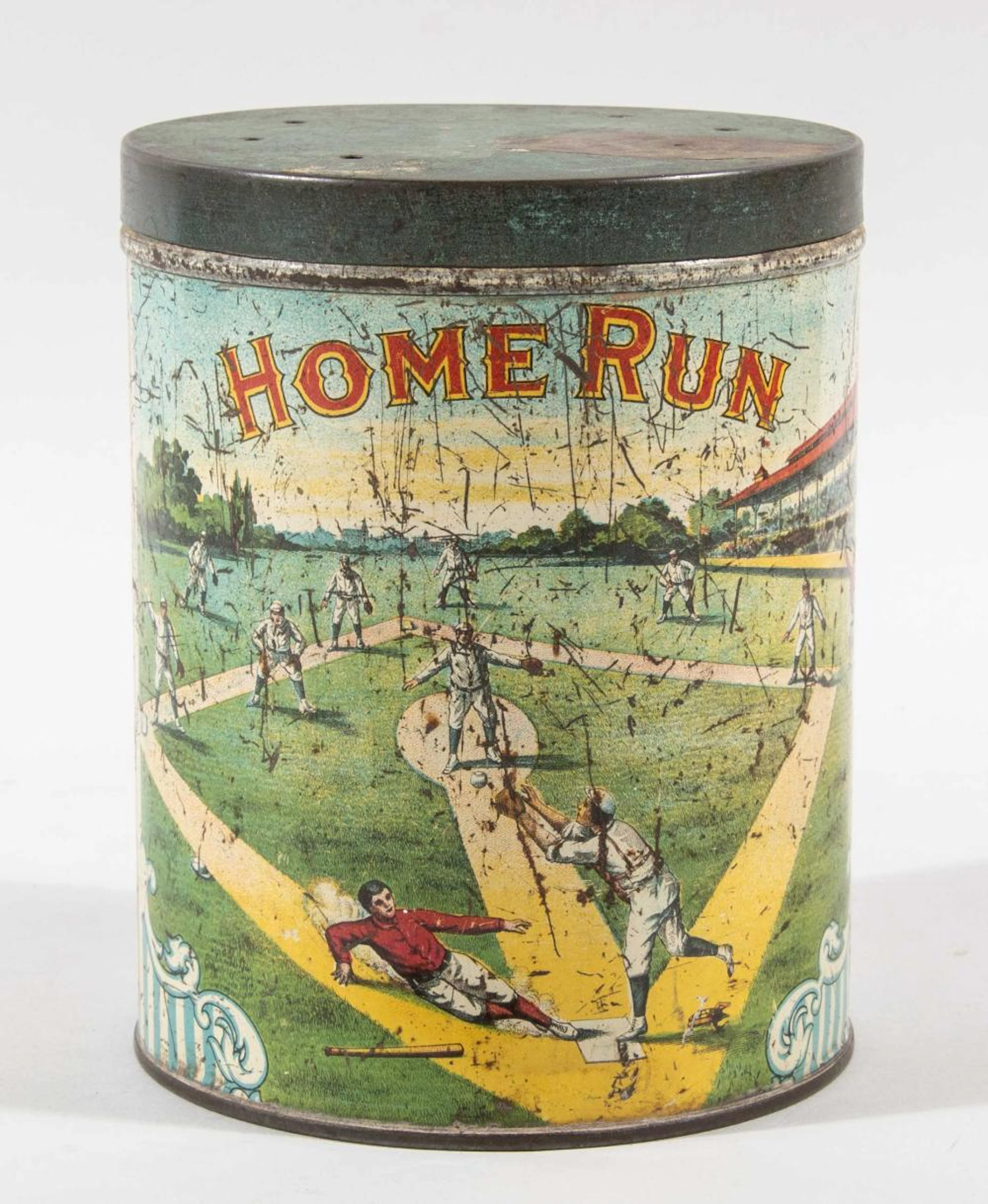 Rare "Home Run" cigar tin c.1910s.