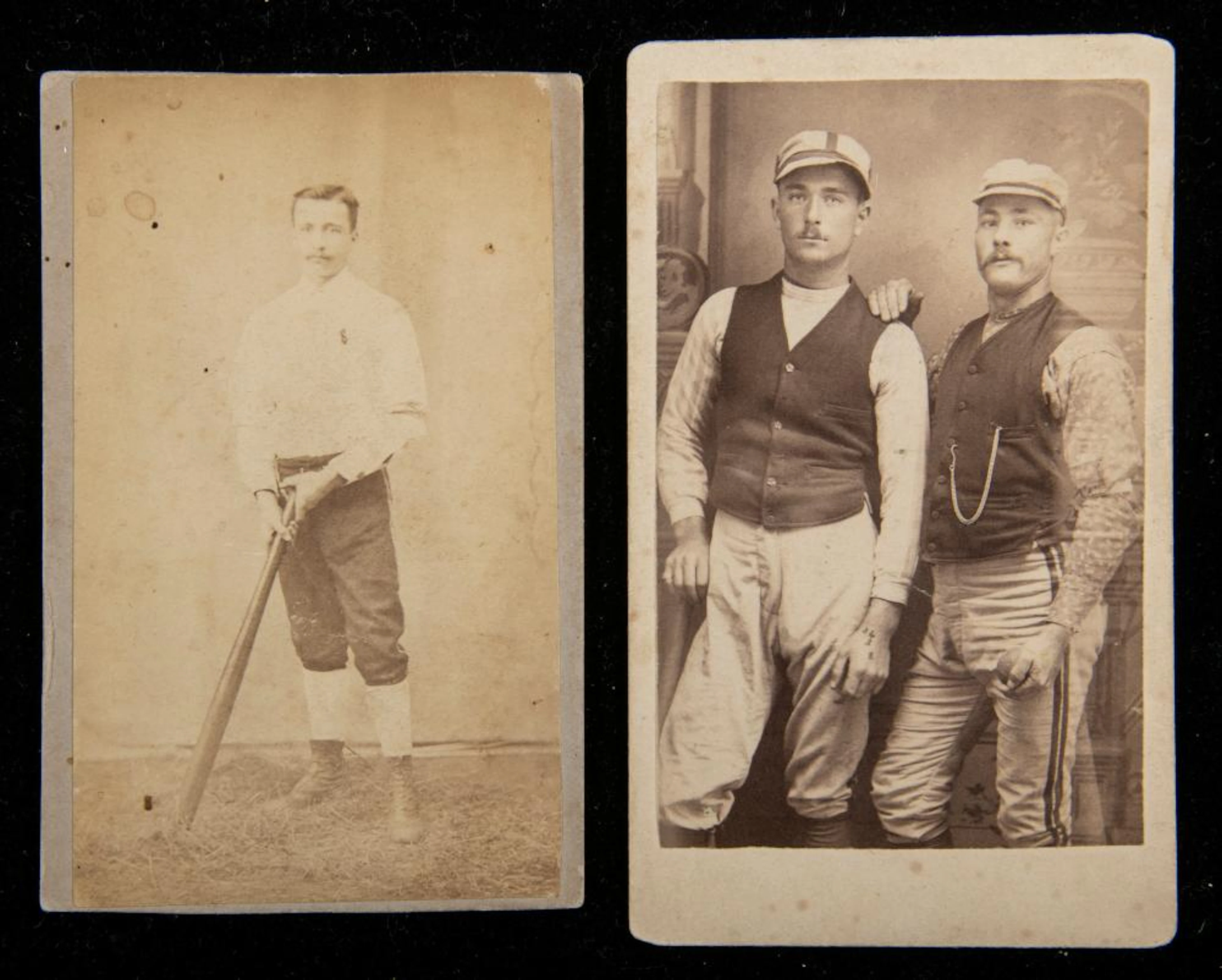 Pair of baseball player Cartes de Visite c.1860s-70s.