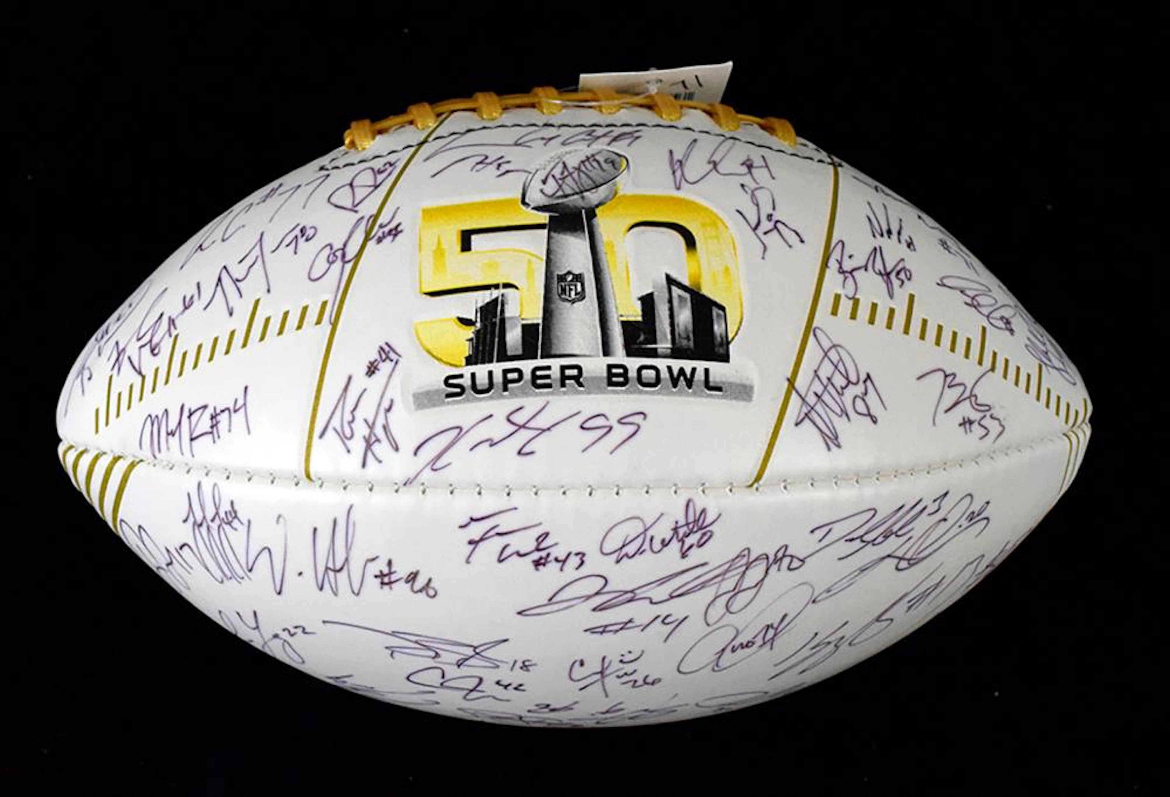 2016 Carolina Panthers Super Bowl 50 autographed football.