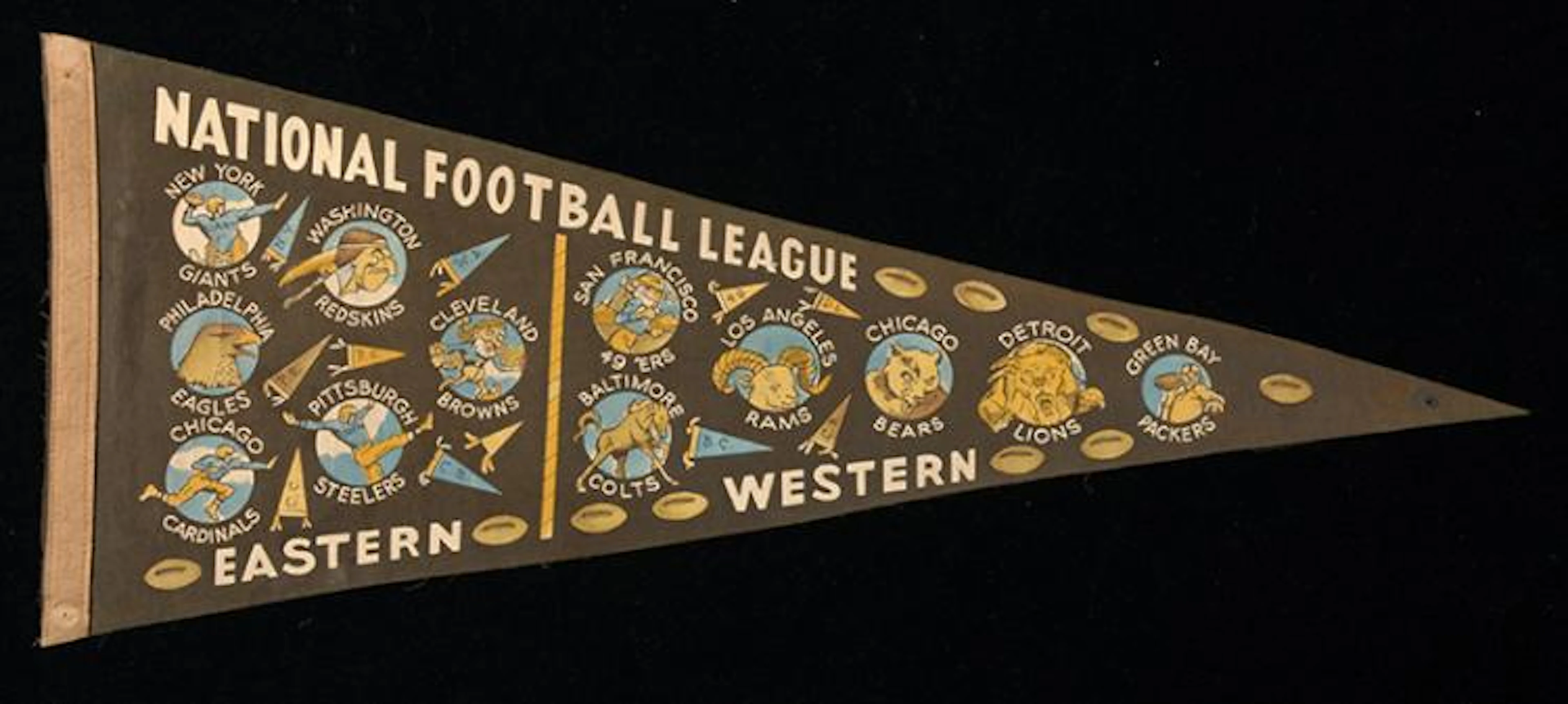 Scarce National Football League souvenir pennant