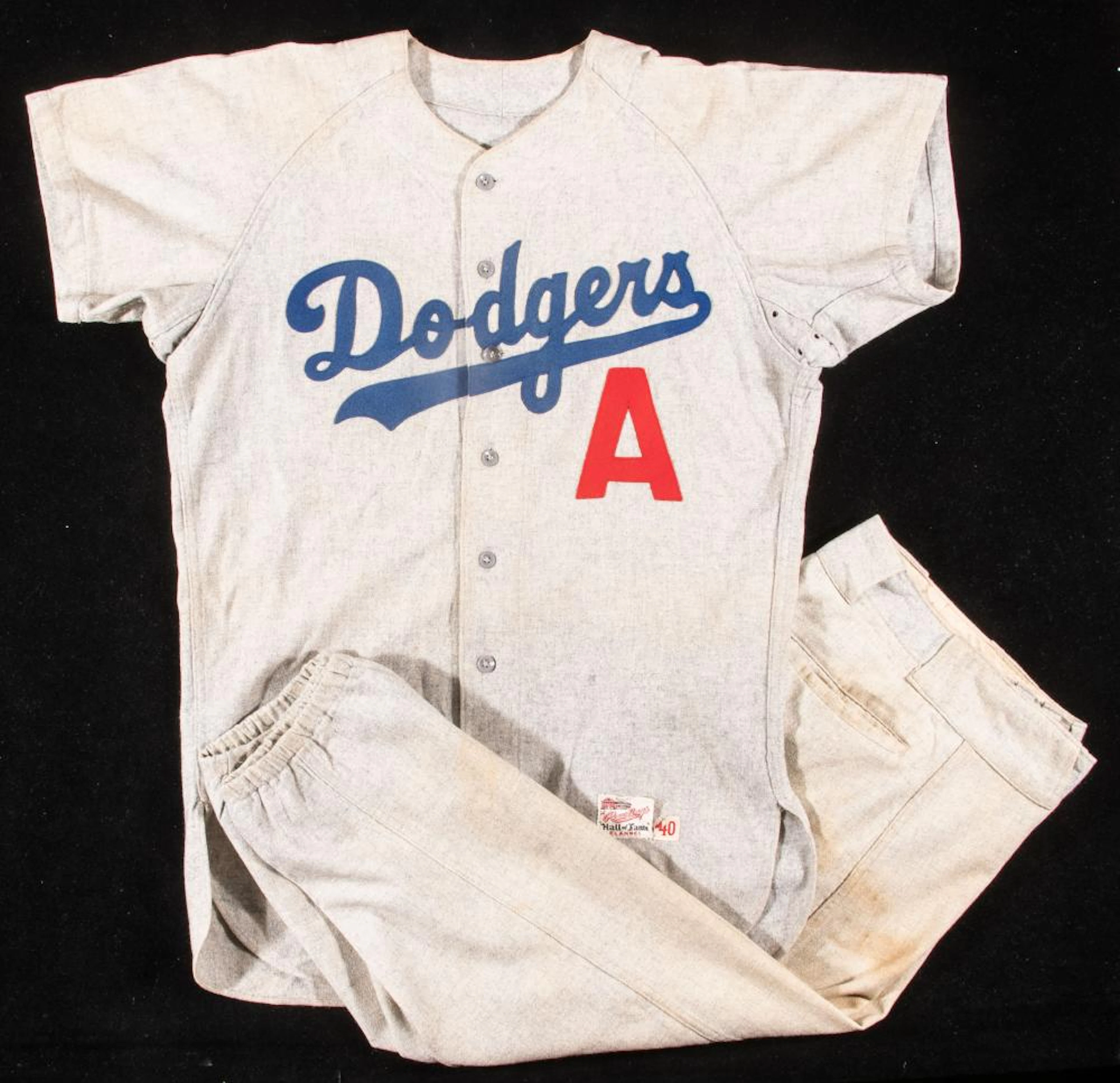 1960 Los Angeles Dodgers professional model Spring Training jersey with pants.