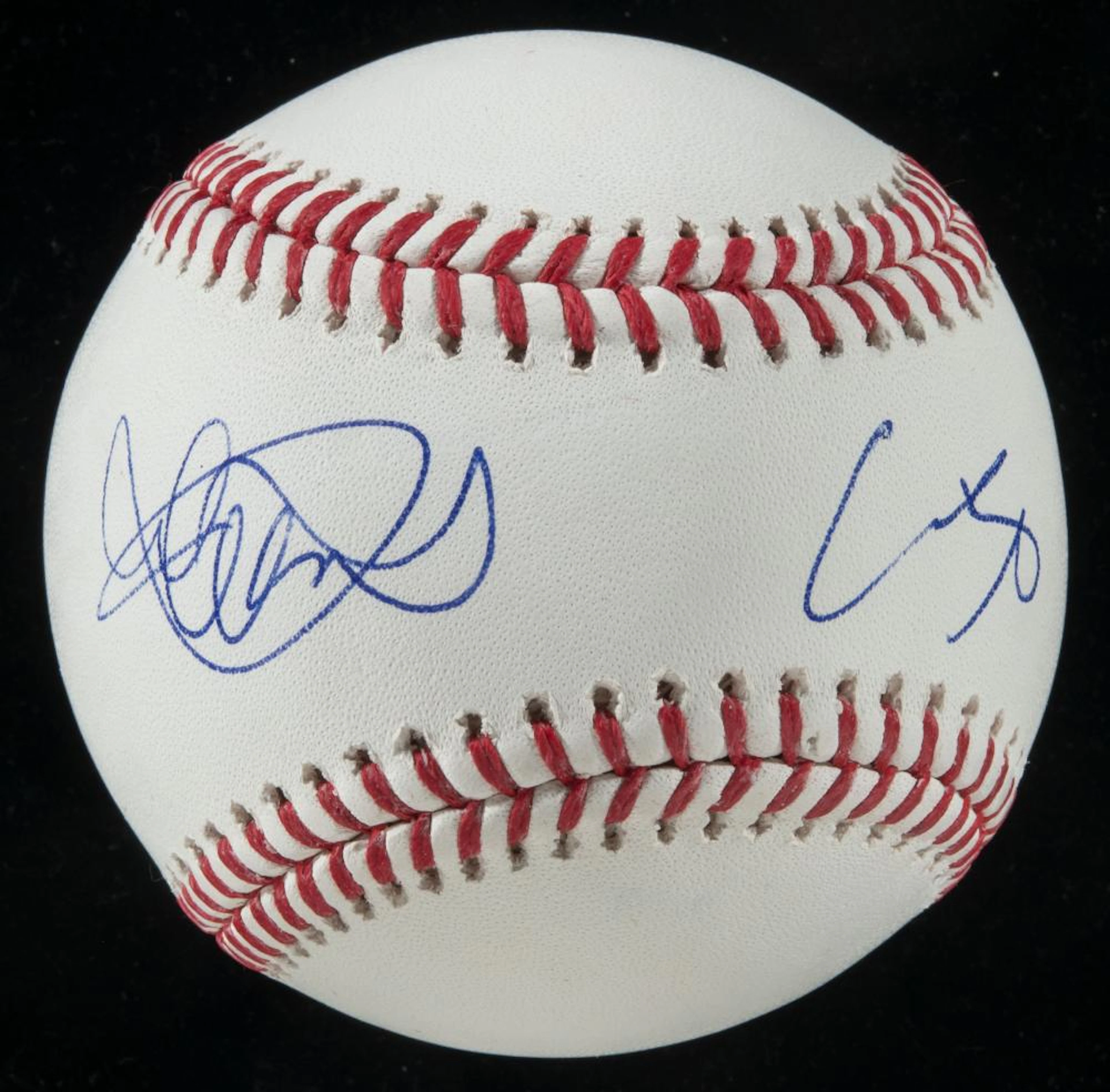 Shohei Ohtani and Ichiro Suzuki autographed baseball.