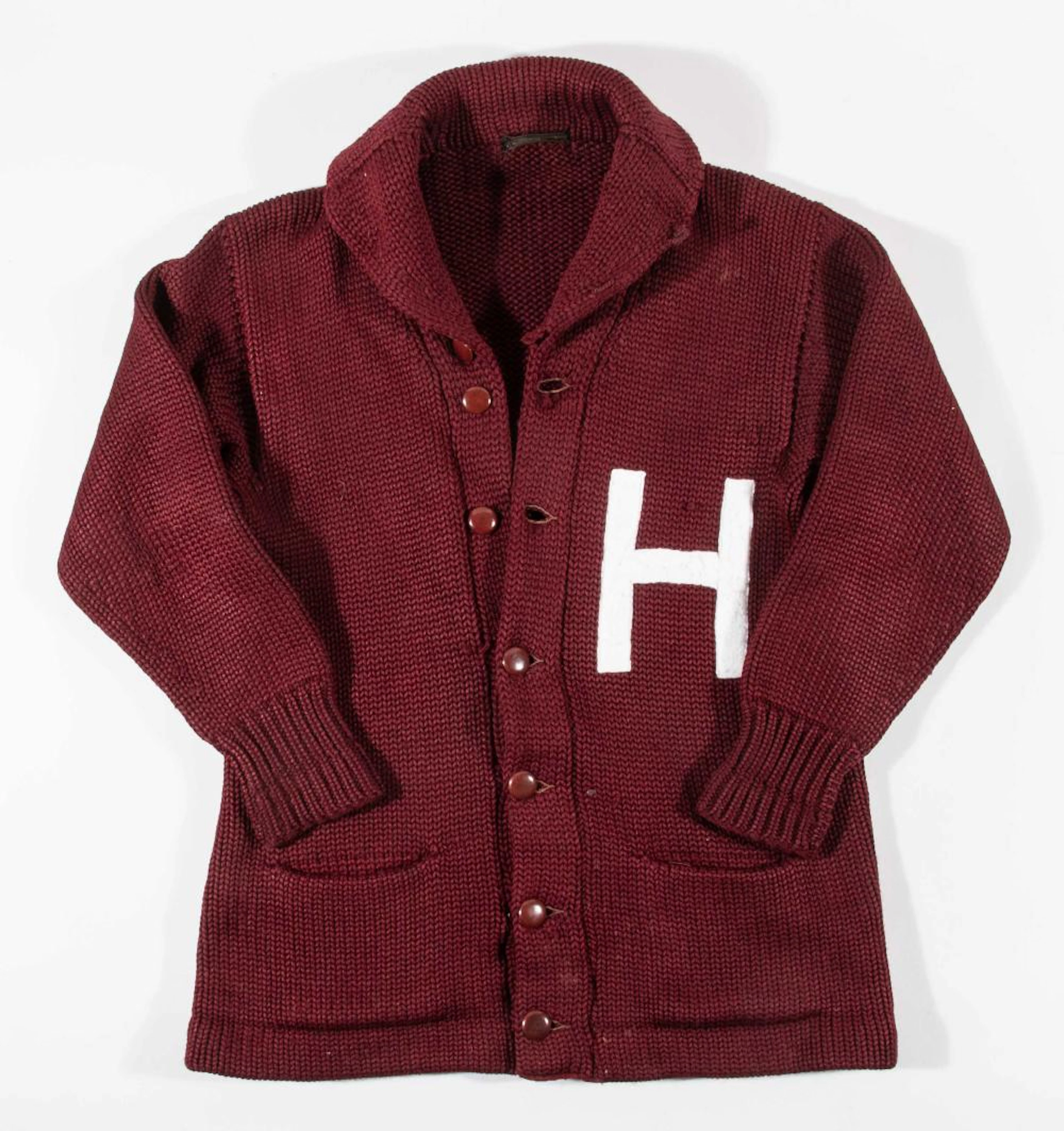 Vintage letterman's sweater with attribution to Harvard University c.1910-20.