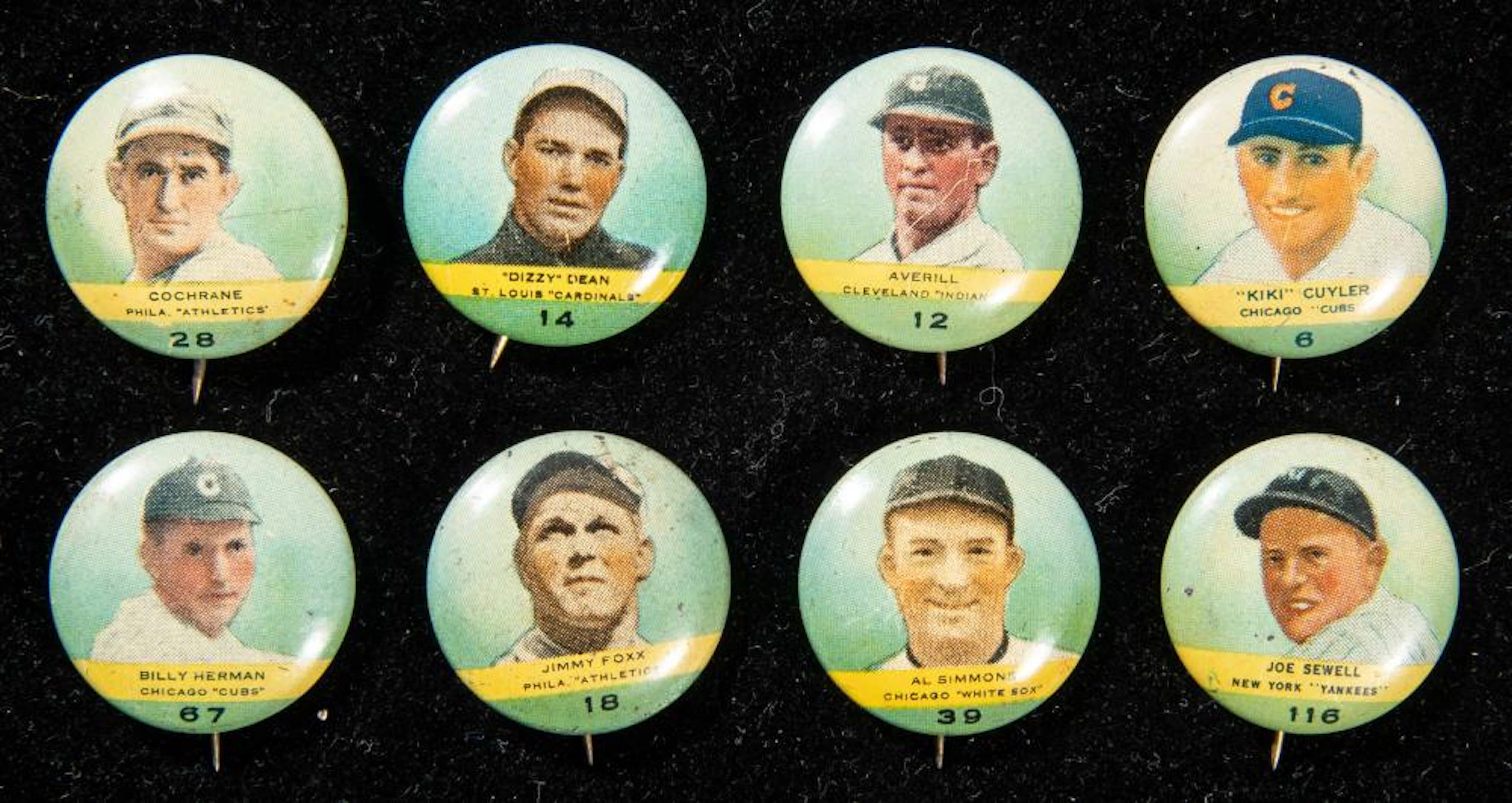 1932 Orbit Gum Pins PR2 Numbered set.