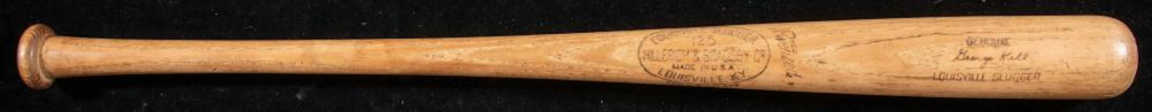 George Kell professional model baseball bat c.1952-54.