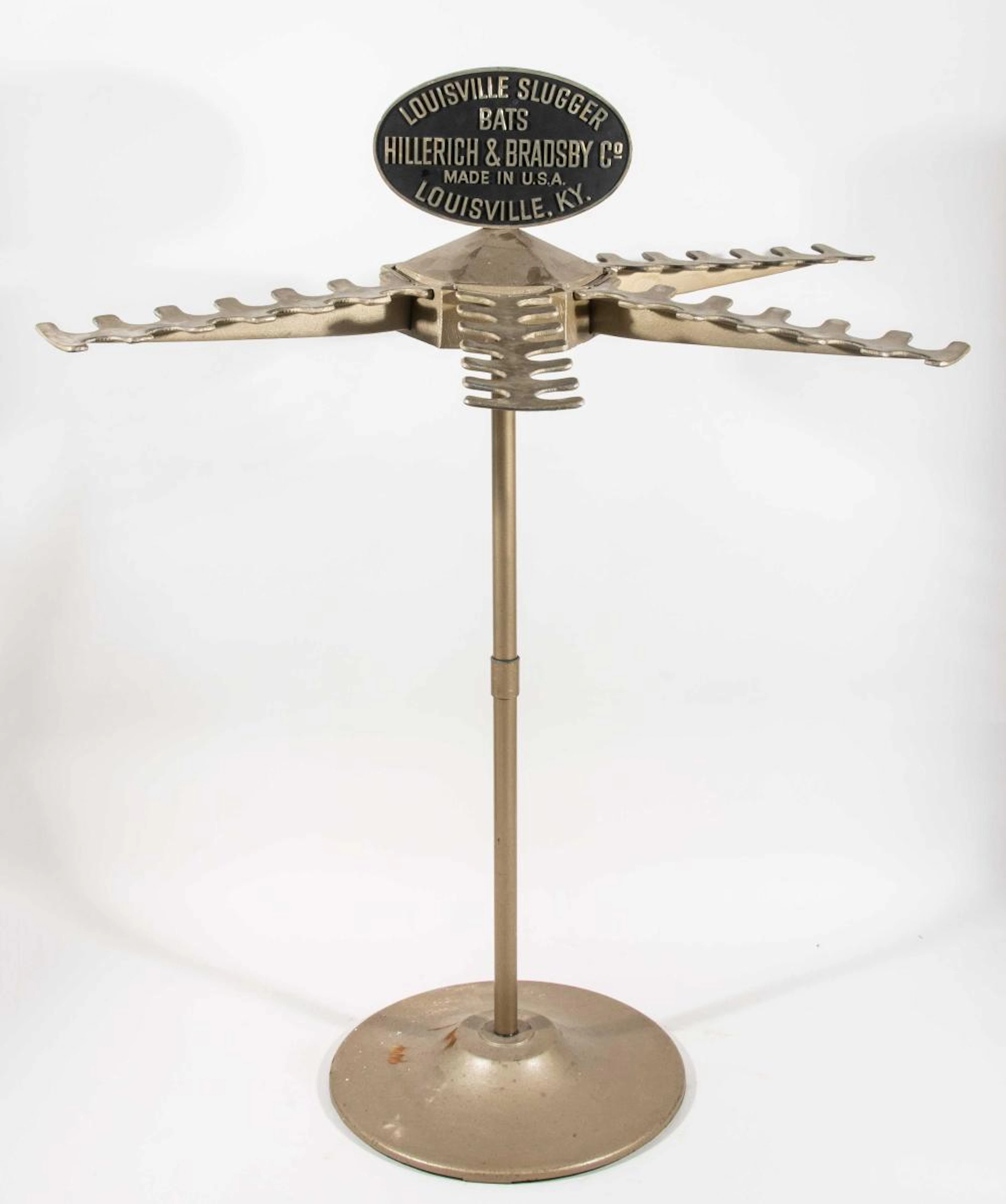 Louisville Slugger baseball bat display rack c.1950s-60s.