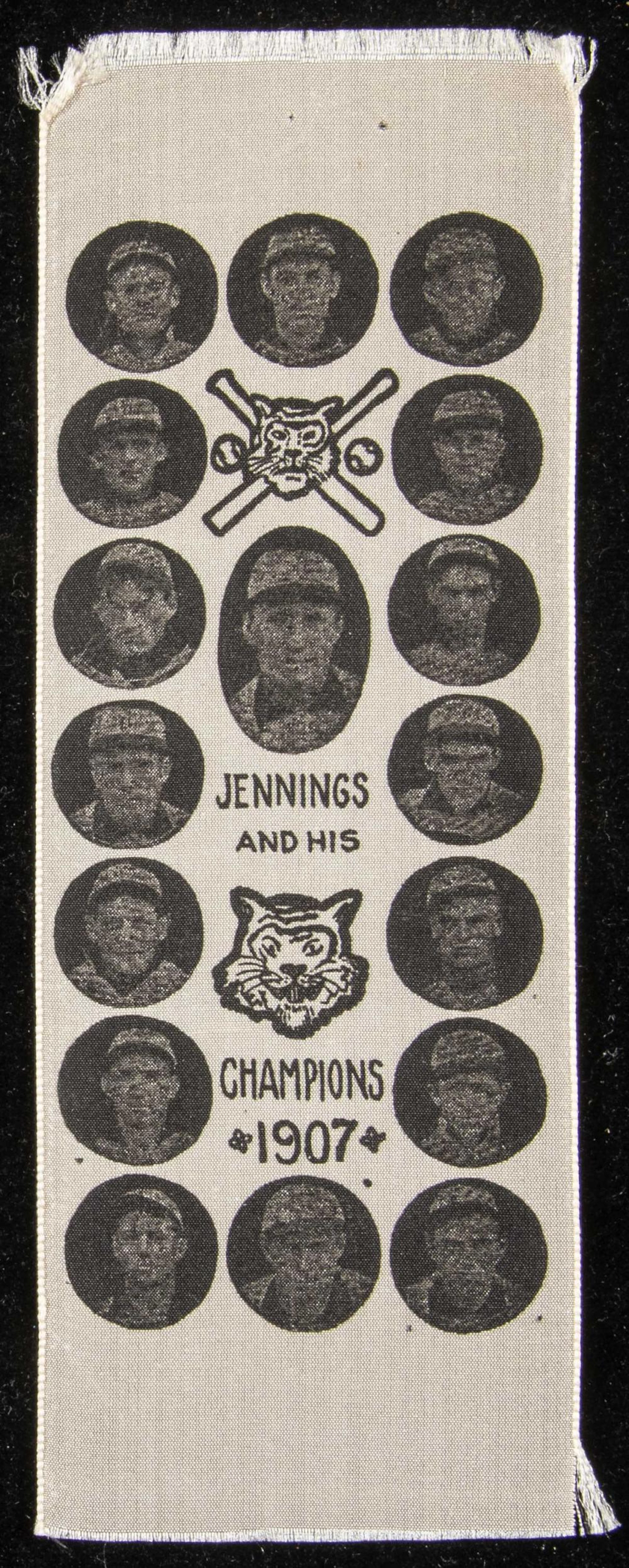 Rare 1907 Detroit Tigers "Jennings And His Champions" ribbon.