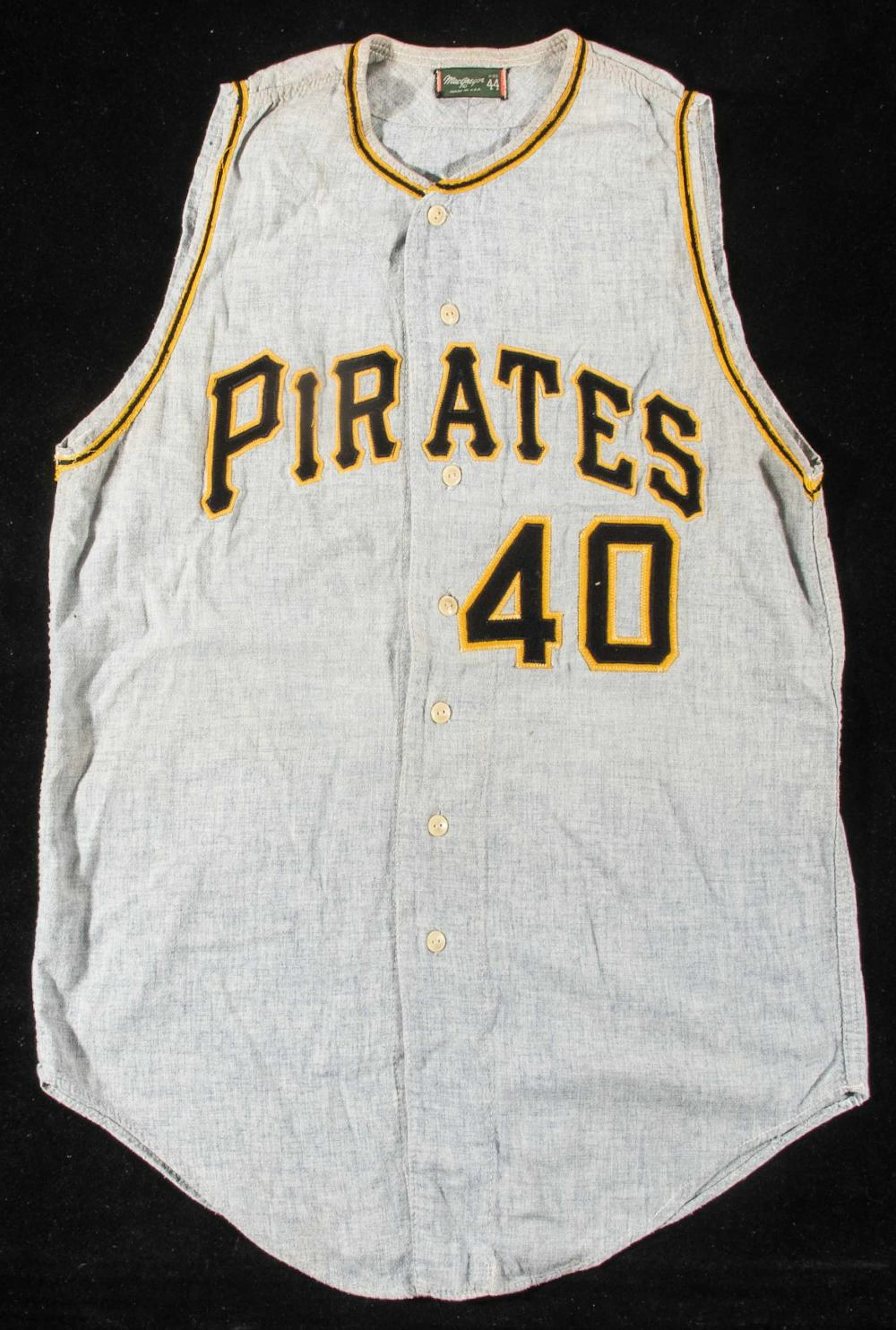 1962 Danny Murtaugh Pittsburgh Pirates professional model road jersey.