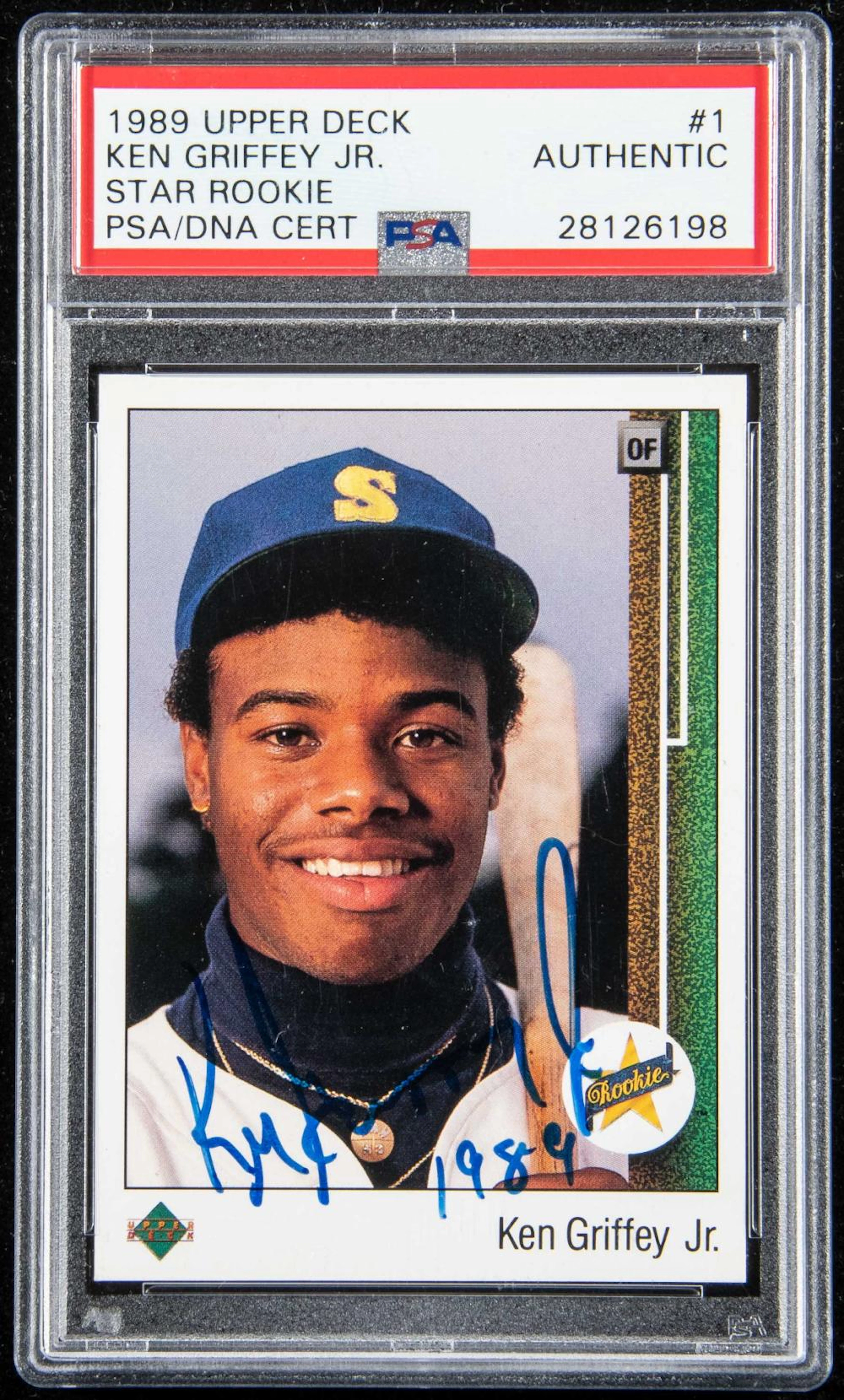Ken Griffey Jr. vintage autographed 1989 Upper Deck Rookie (dated 1989)(PSA/DNA)