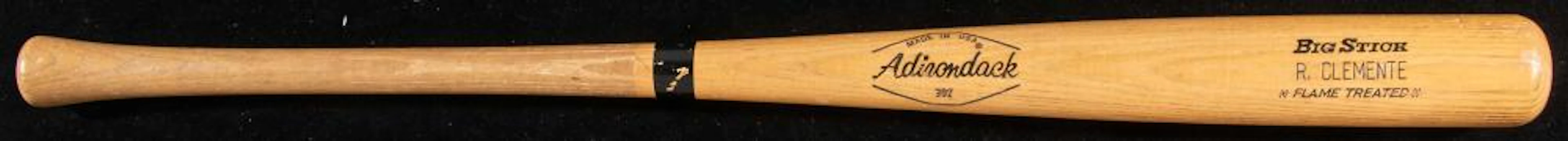 Roberto Clemente professional model baseball bat c.1972-73.