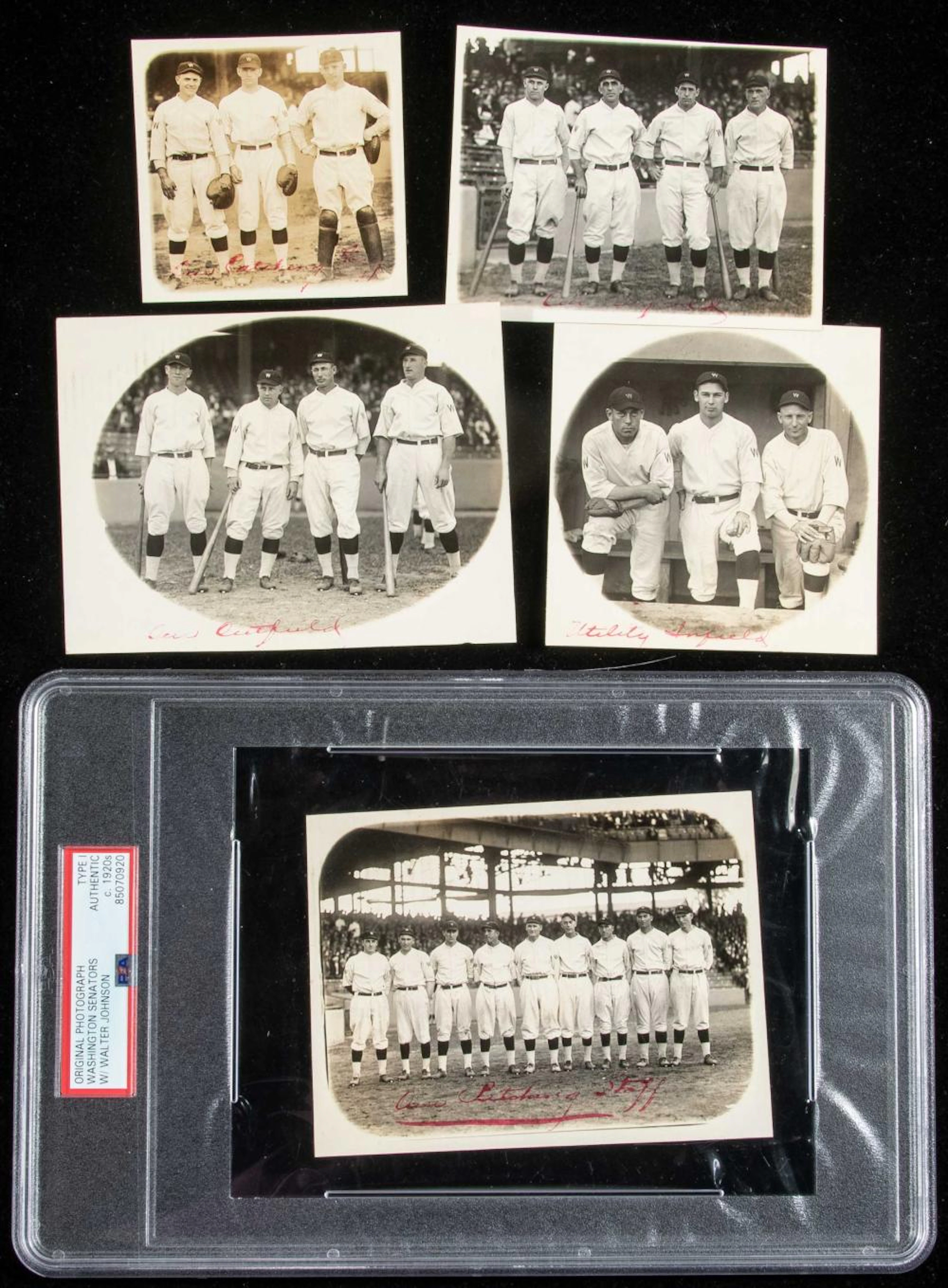 Lot of (5) Washington Senators photographs (including...
